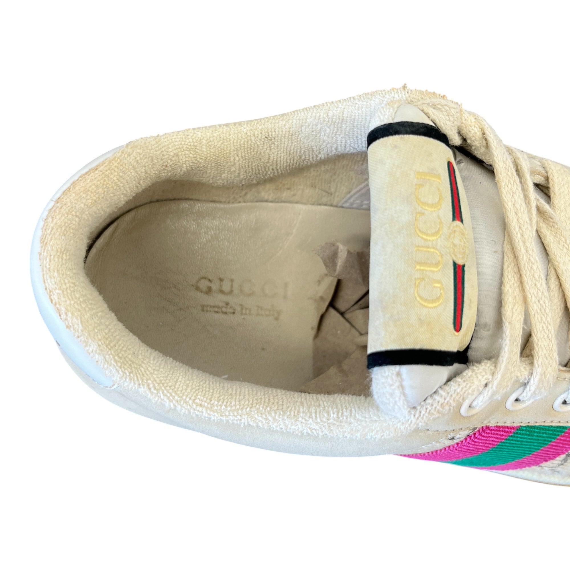 Women's Screener Distressed Low Trainers Beige Size EU 36.5 / UK 3.5