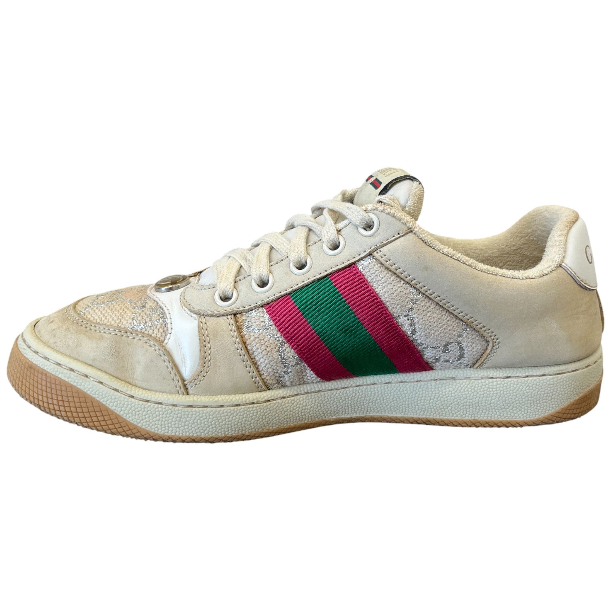 Women's Screener Distressed Low Trainers Beige Size EU 36.5 / UK 3.5