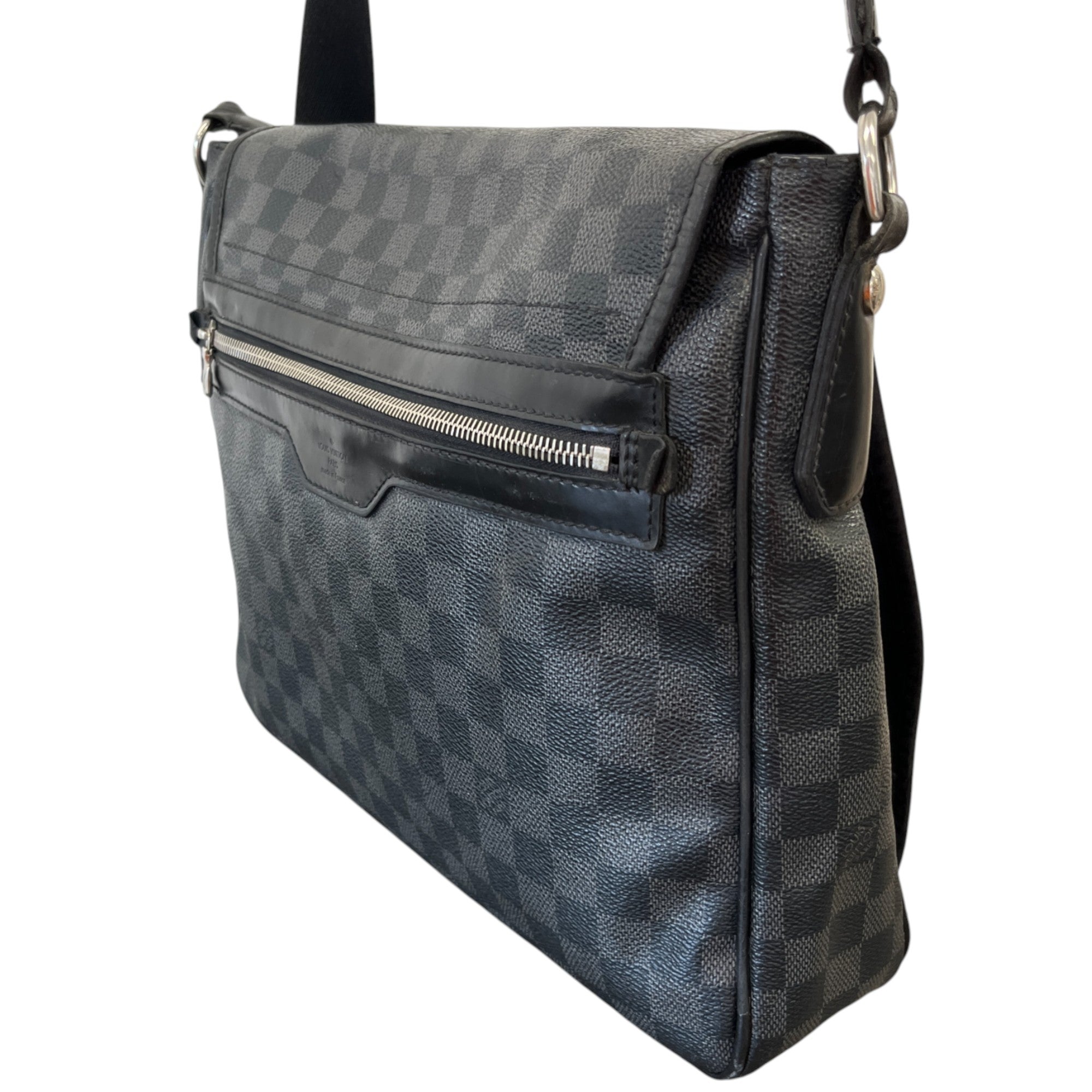 Men's Damier Graphite Messenger Bag Grey