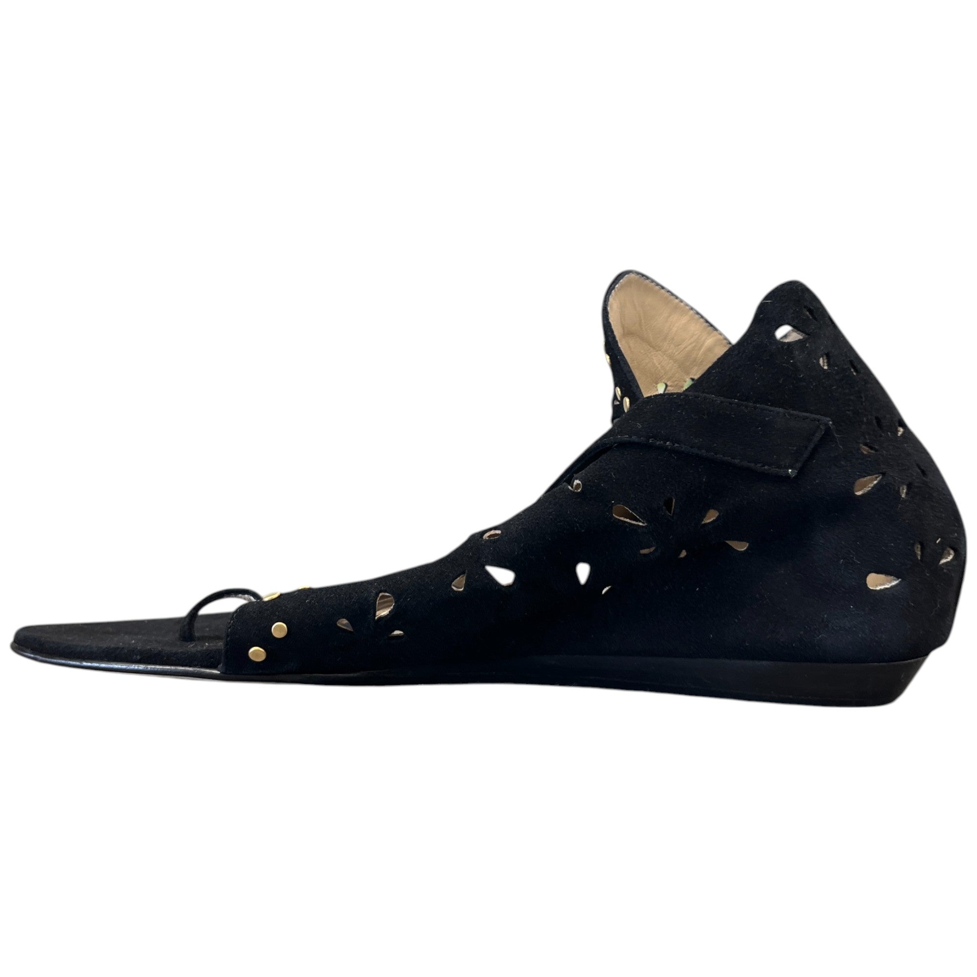 Women's Perforated Sandals Black Size EU 40 / UK 7