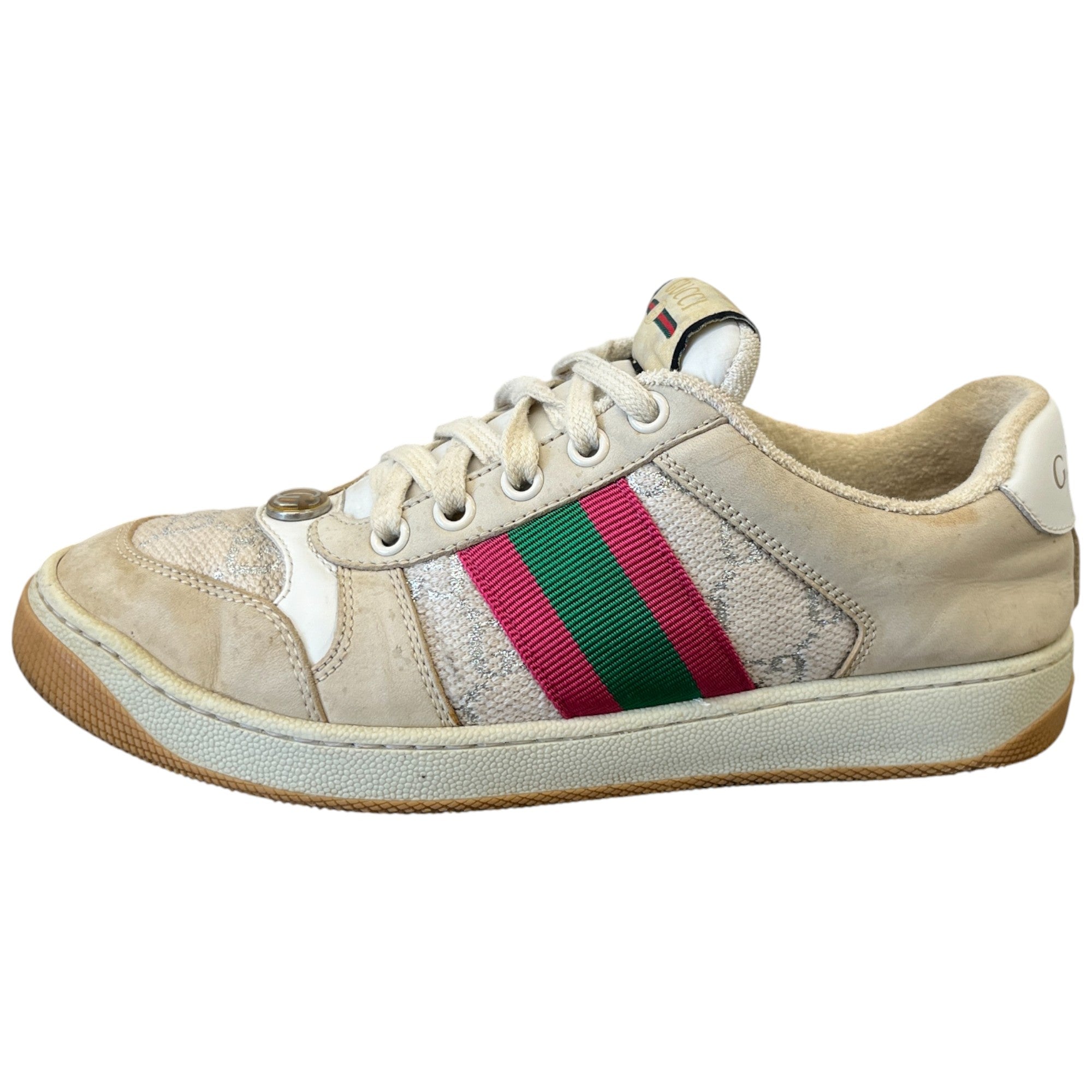 Women's Screener Distressed Low Trainers Beige Size EU 36.5 / UK 3.5