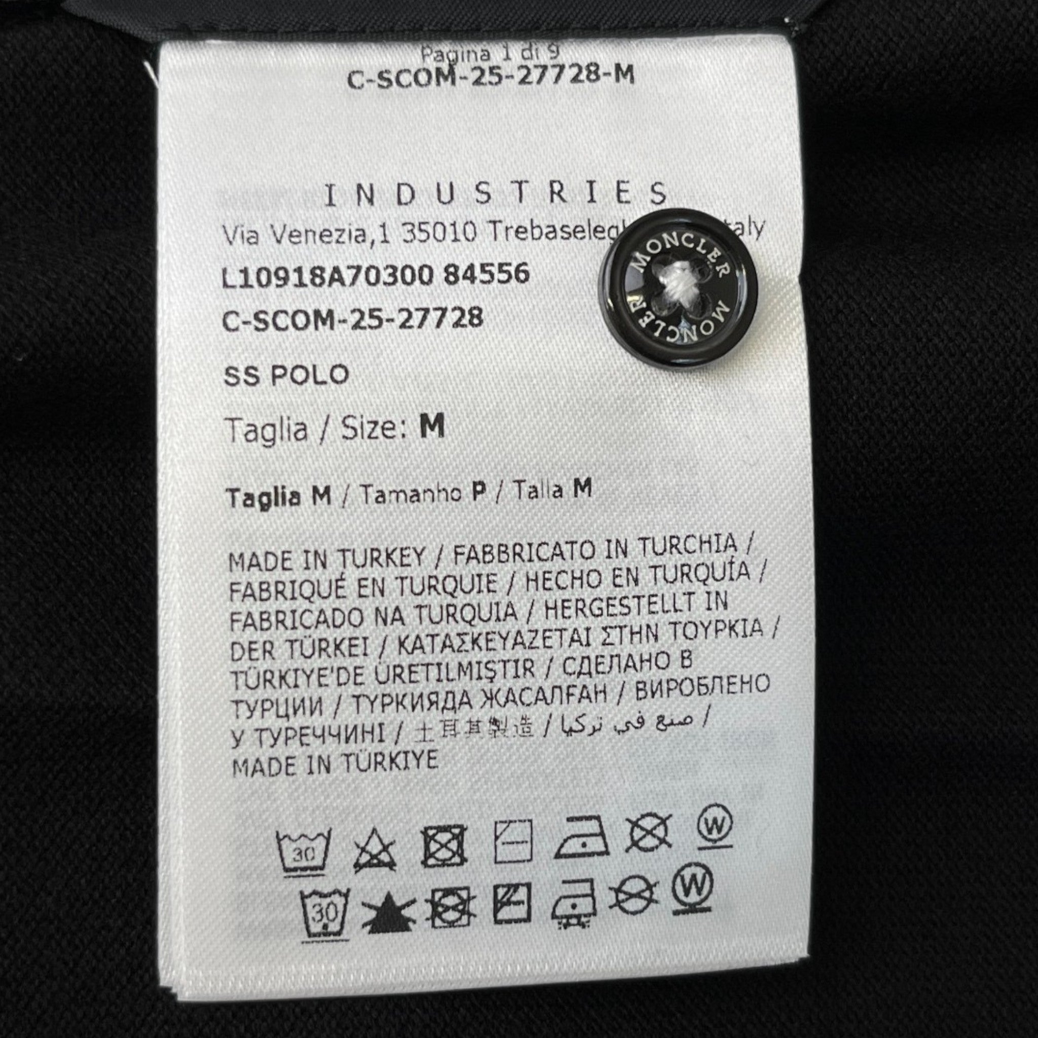 Men's Ss Polo Shirt Black Size M