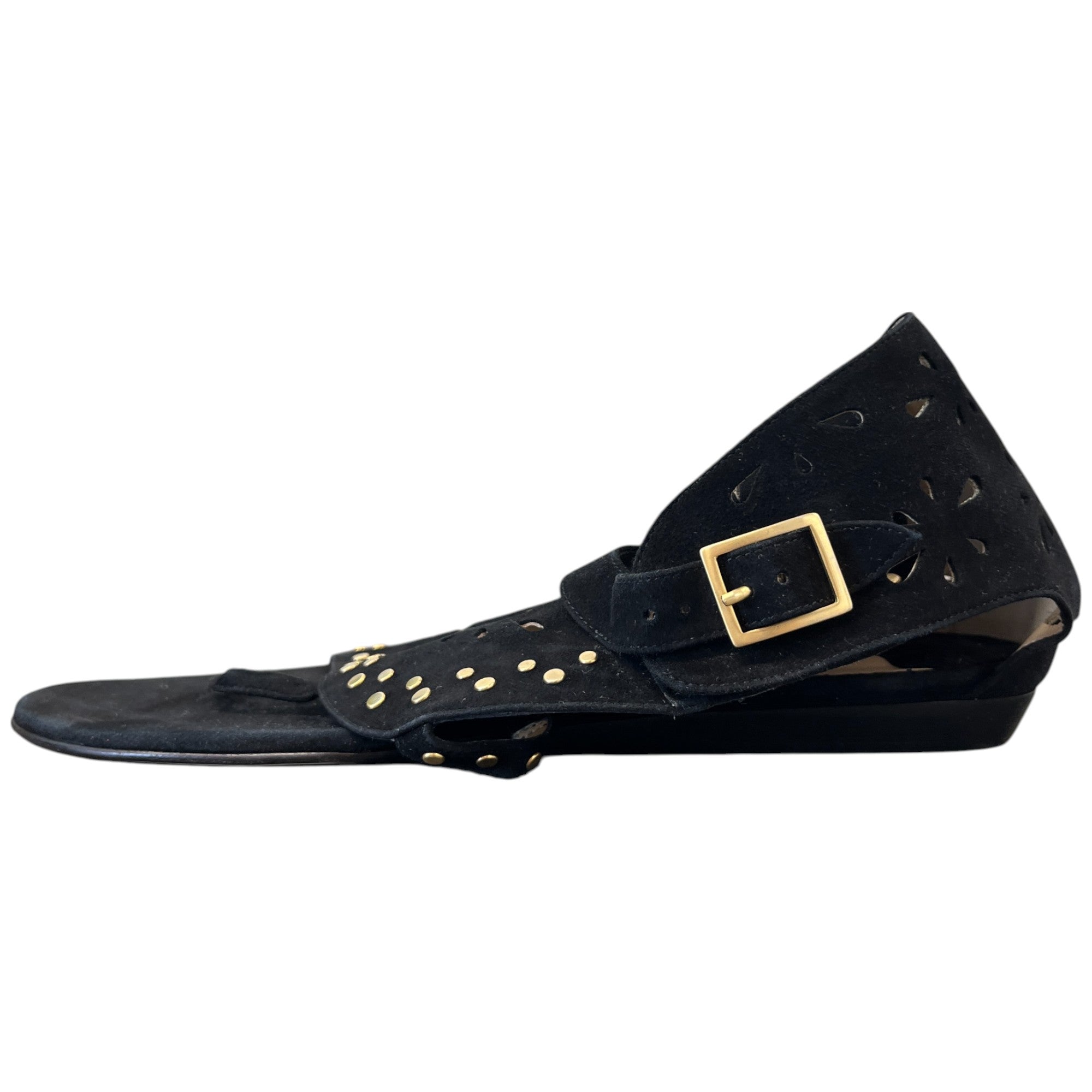 Women's Perforated Sandals Black Size EU 40 / UK 7