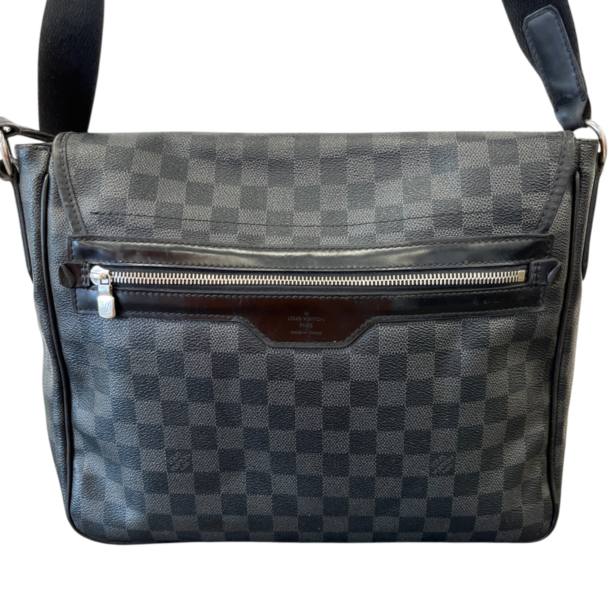 Men's Damier Graphite Messenger Bag Grey