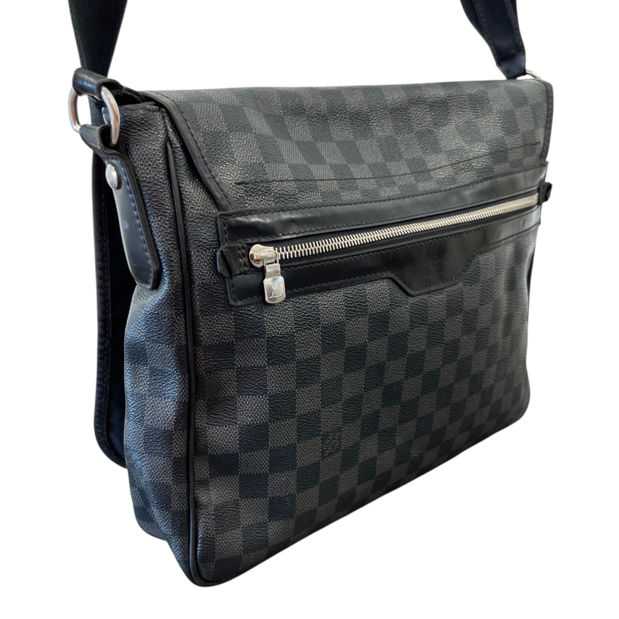 Men's Damier Graphite Messenger Bag Grey