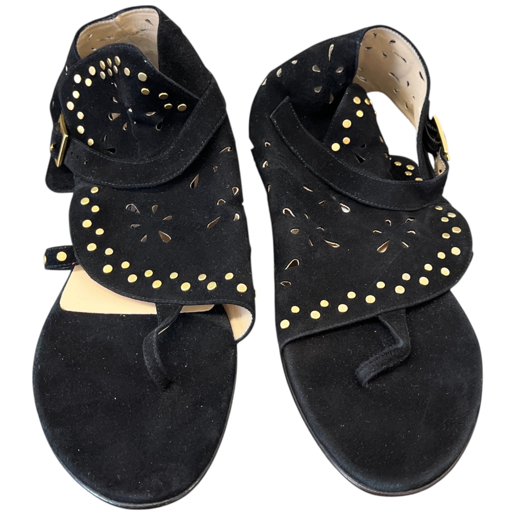 Women's Perforated Sandals Black Size EU 40 / UK 7