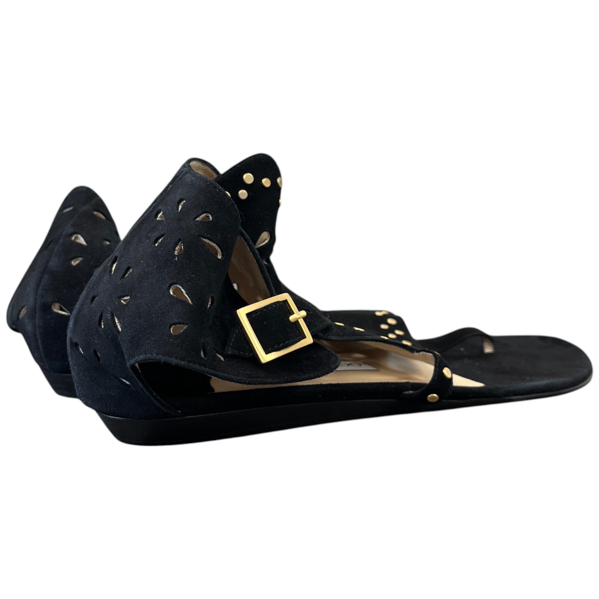 Women's Perforated Sandals Black Size EU 40 / UK 7