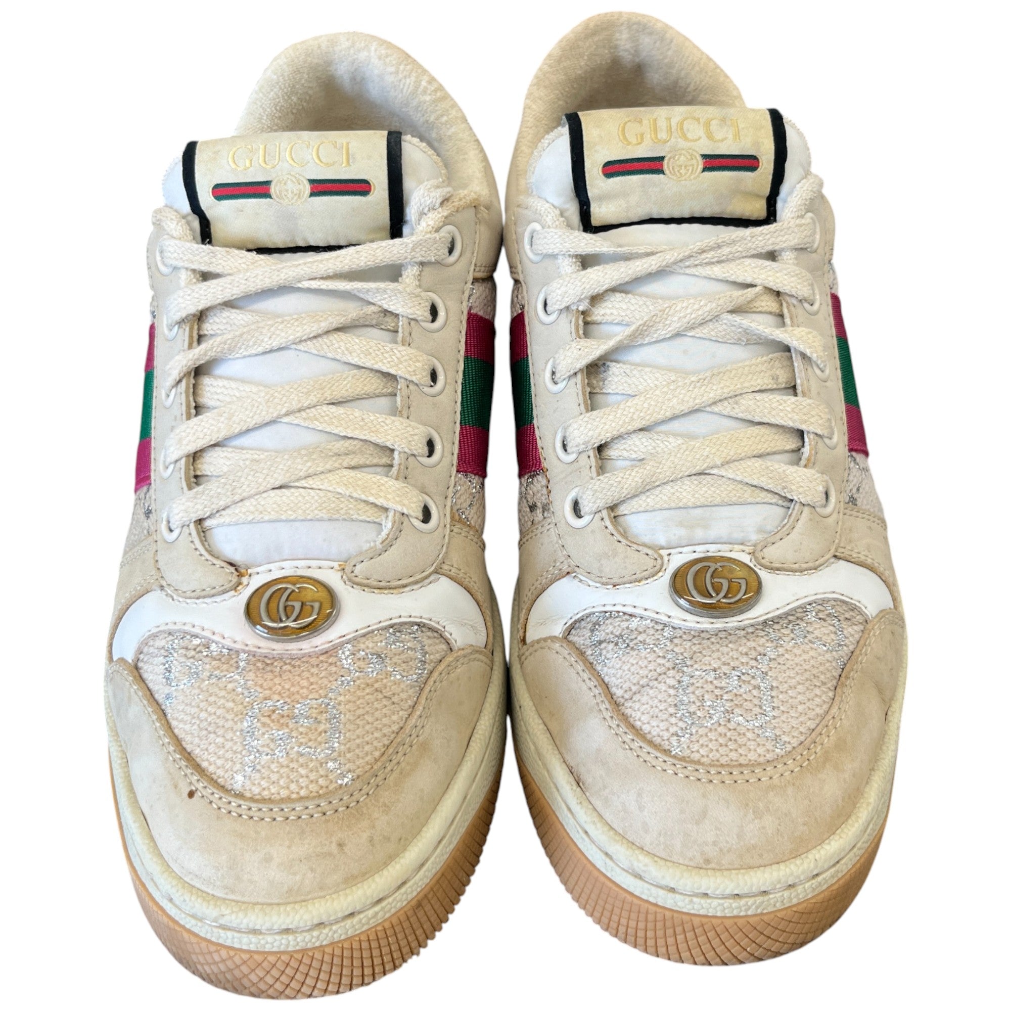 Women's Screener Distressed Low Trainers Beige Size EU 36.5 / UK 3.5