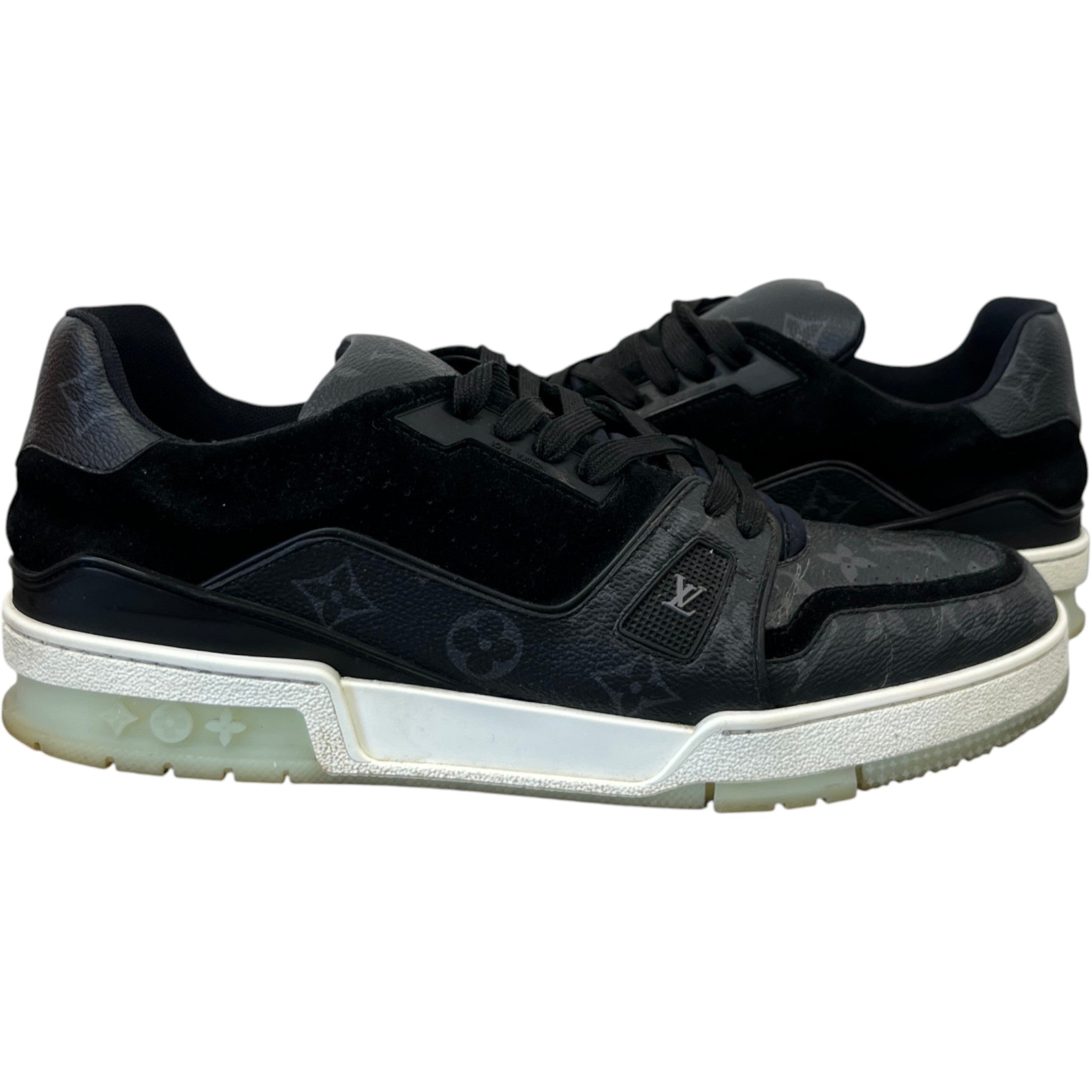 Men's Monogram Eclipse Lv Low Trainers Charcoal Size EU 43 / UK 9