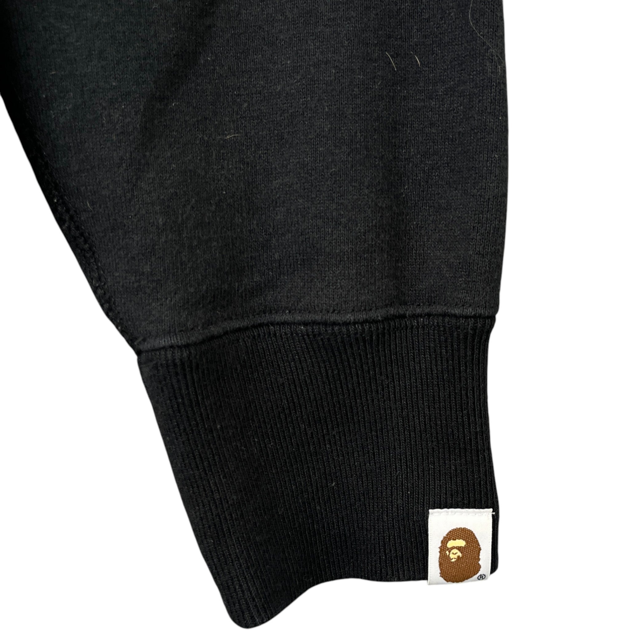 Men's Shark Full Zip Hoodie Black Size S