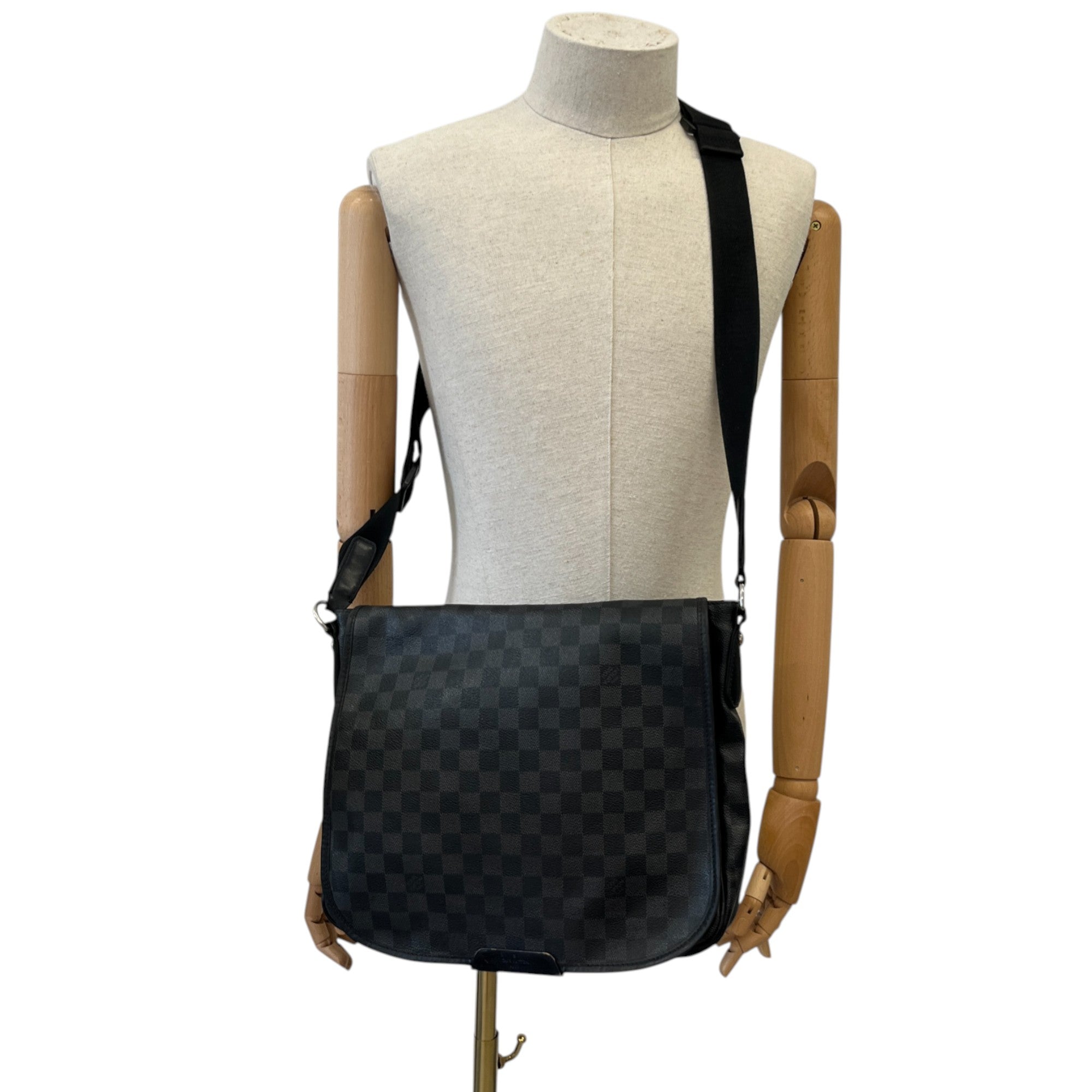 Men's Damier Graphite Messenger Bag Grey