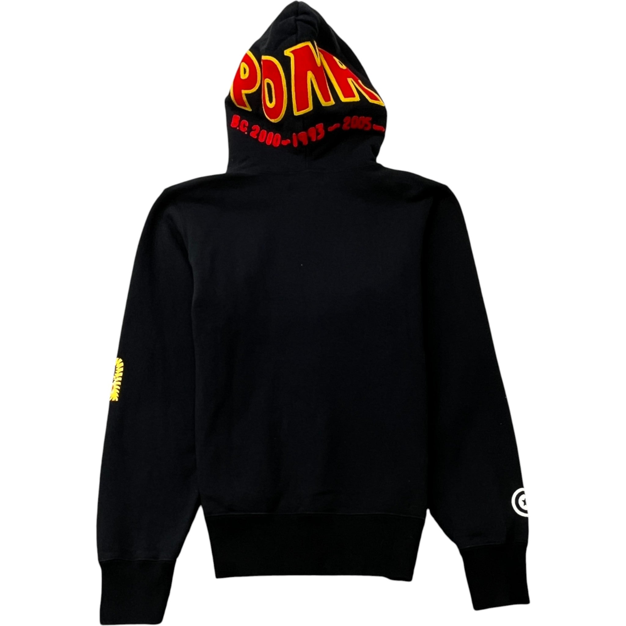 Men's Shark Full Zip Hoodie Black Size S