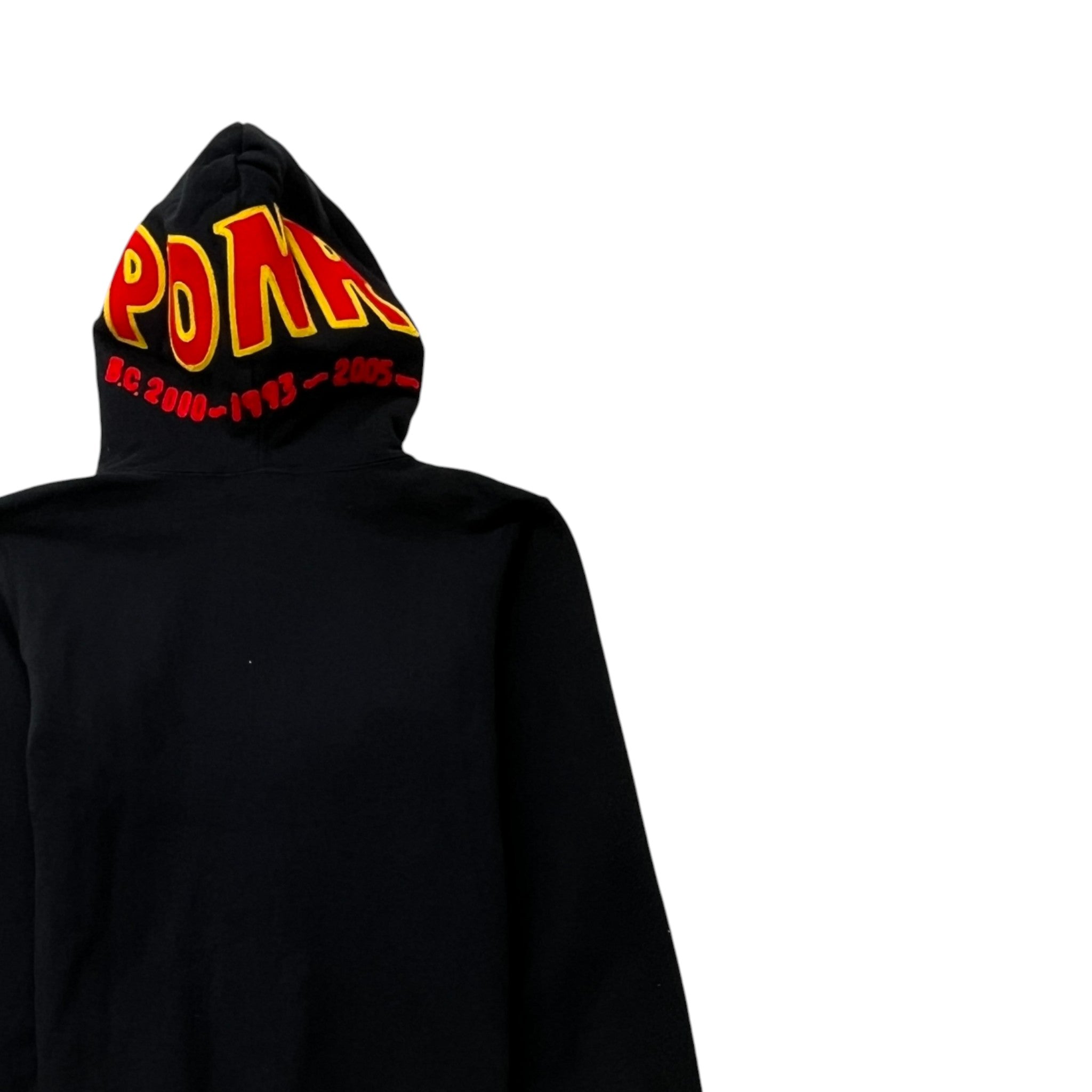 Men's Shark Full Zip Hoodie Black Size S