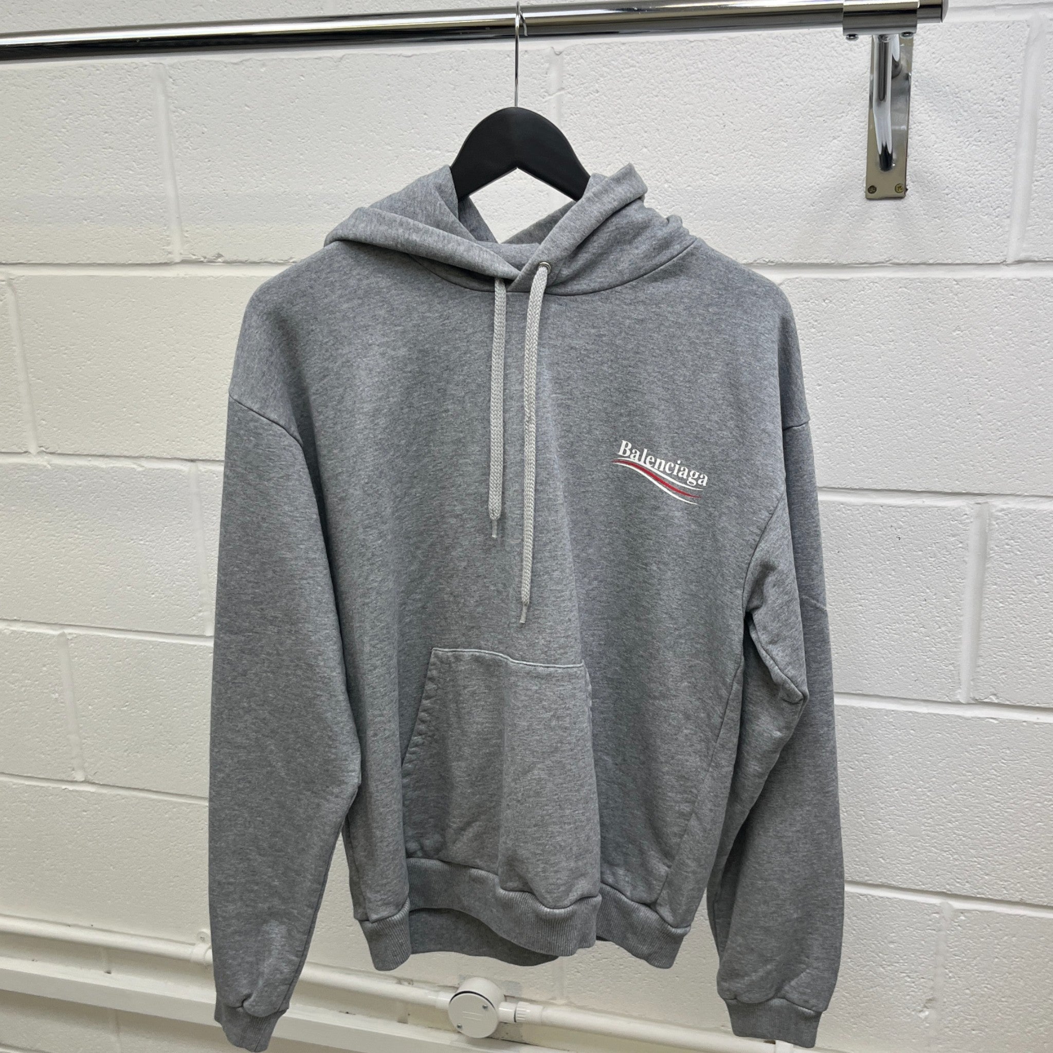 Men's Political Campaign Hoodie Grey Size M