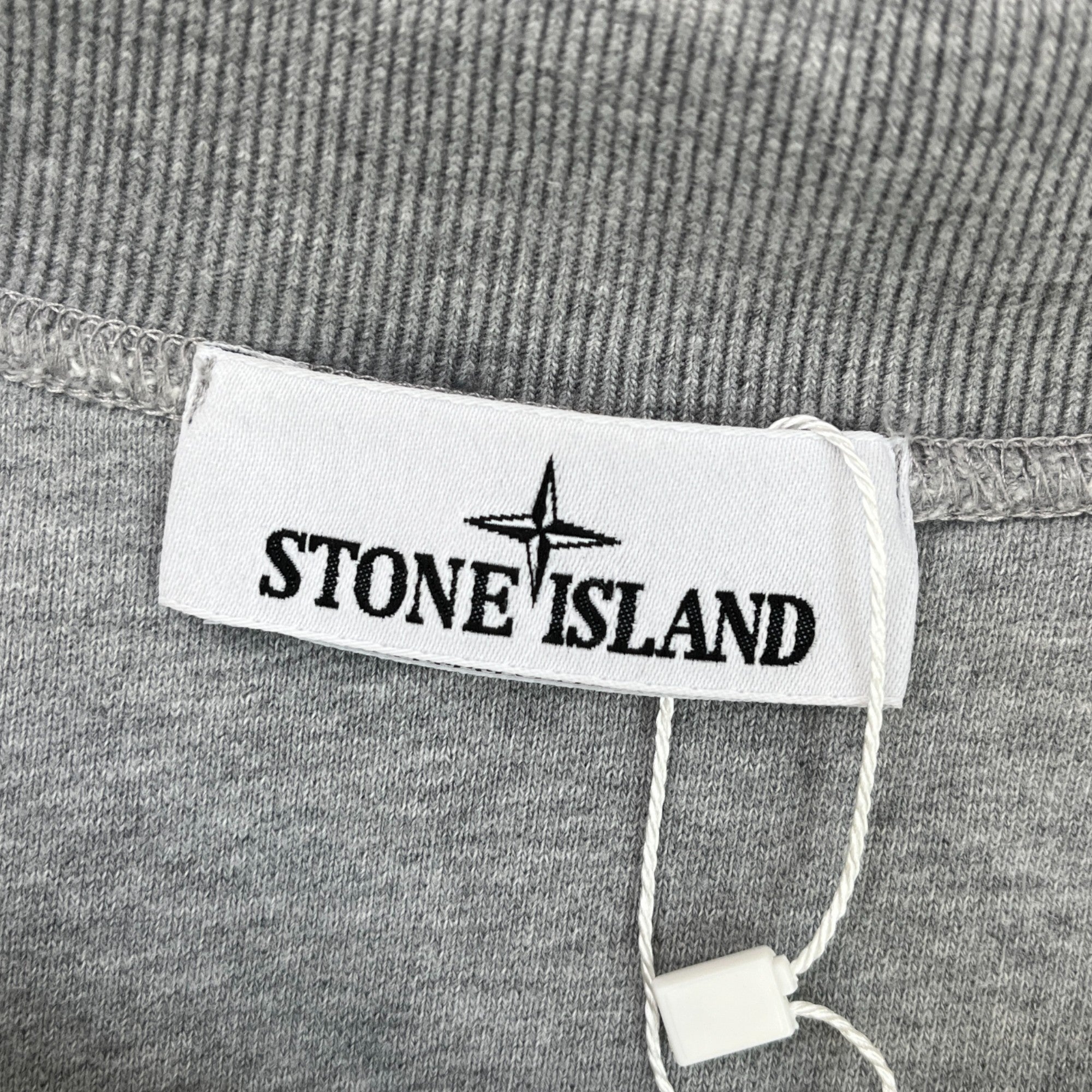 Men's Applique Logo Quarter Zip Sweatshirt Grey Size S