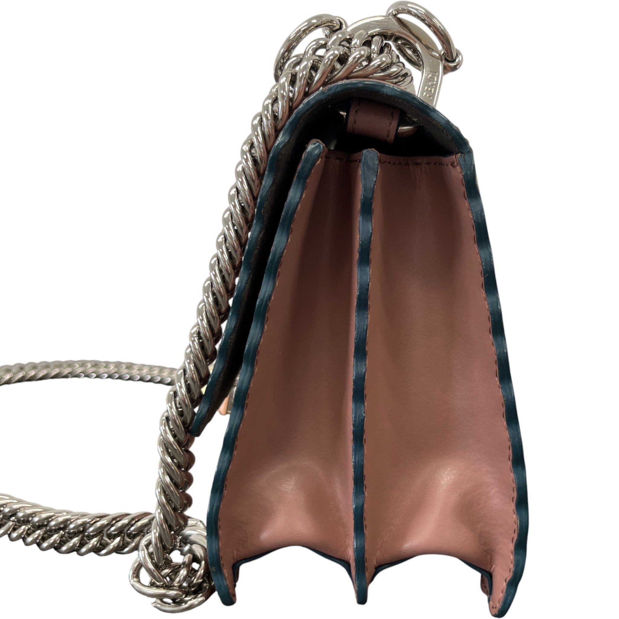 Women's Scalloped Studded Small Kan-I Bag Nude