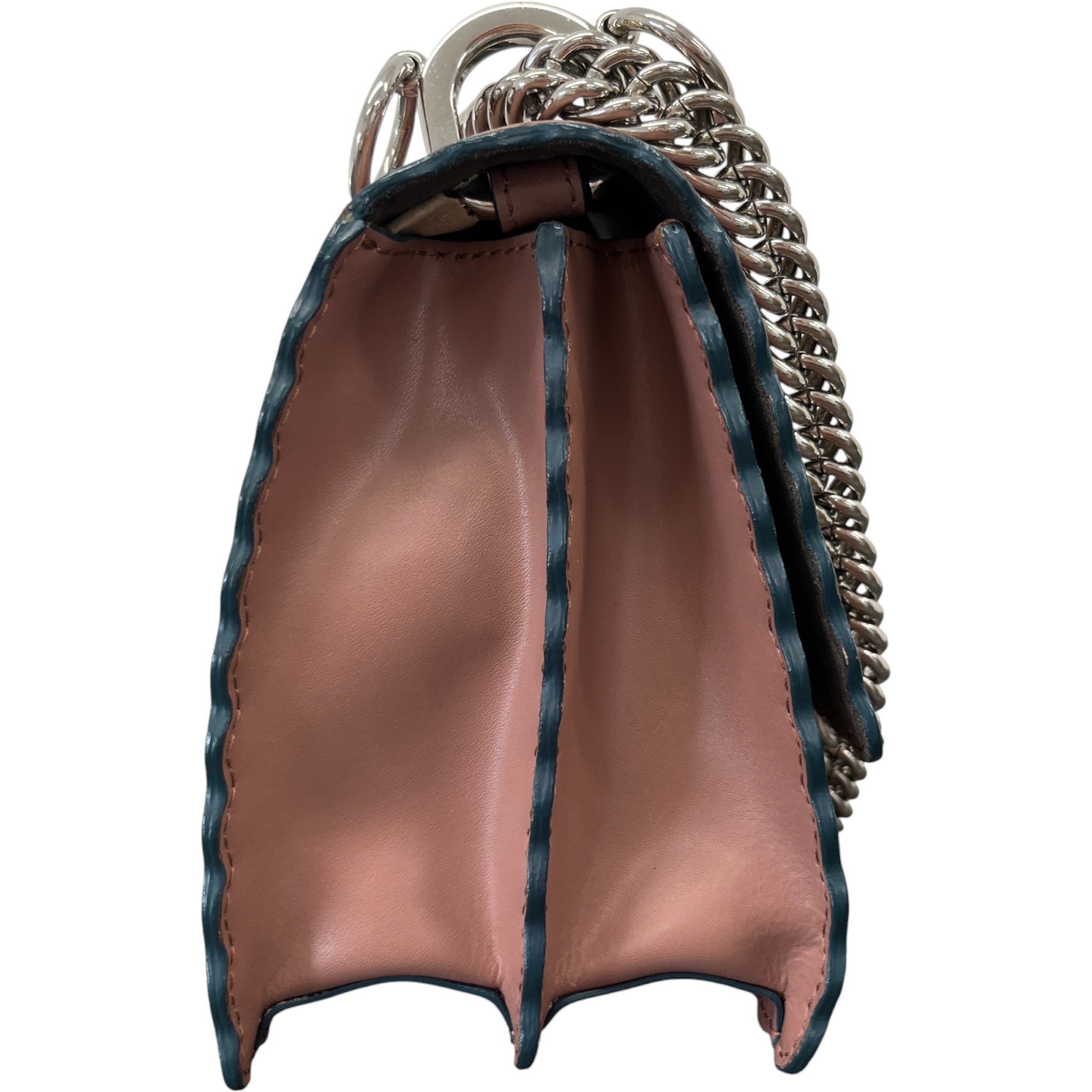 Women's Scalloped Studded Small Kan-I Bag Nude