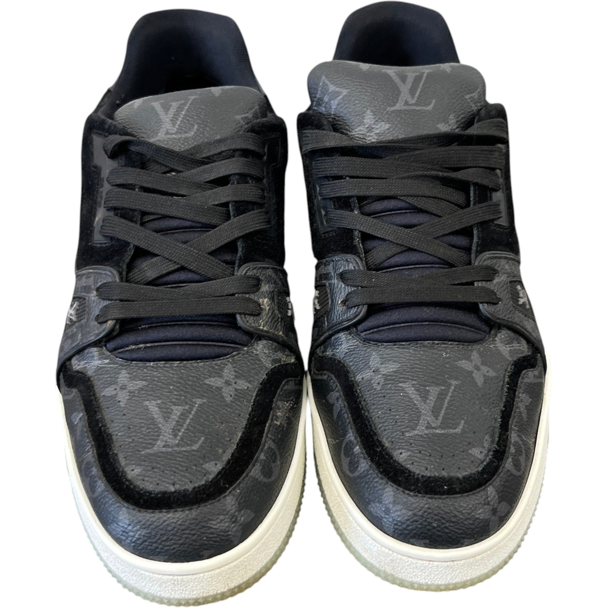 Men's Monogram Eclipse Lv Low Trainers Charcoal Size EU 43 / UK 9