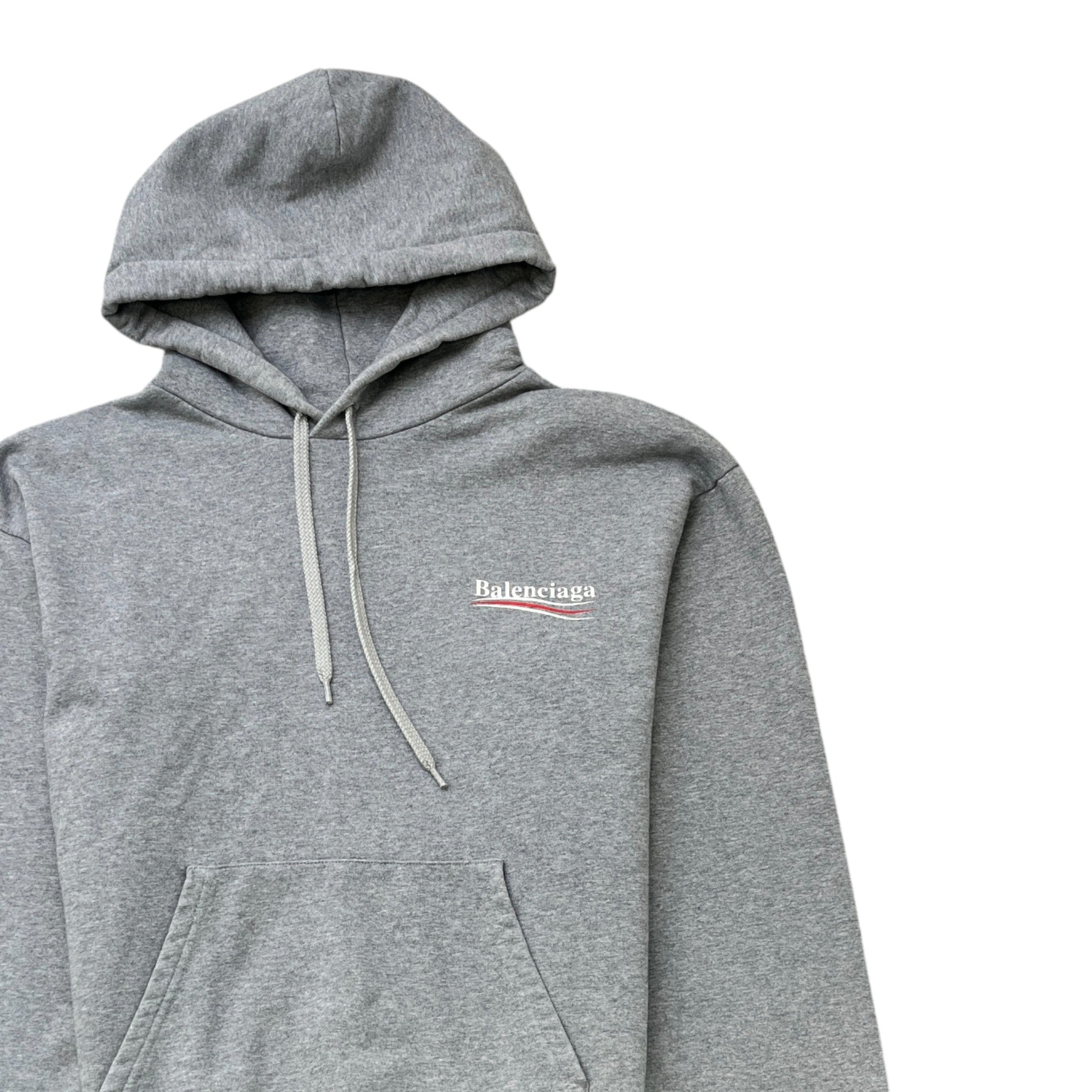 Men's Political Campaign Hoodie Grey Size M