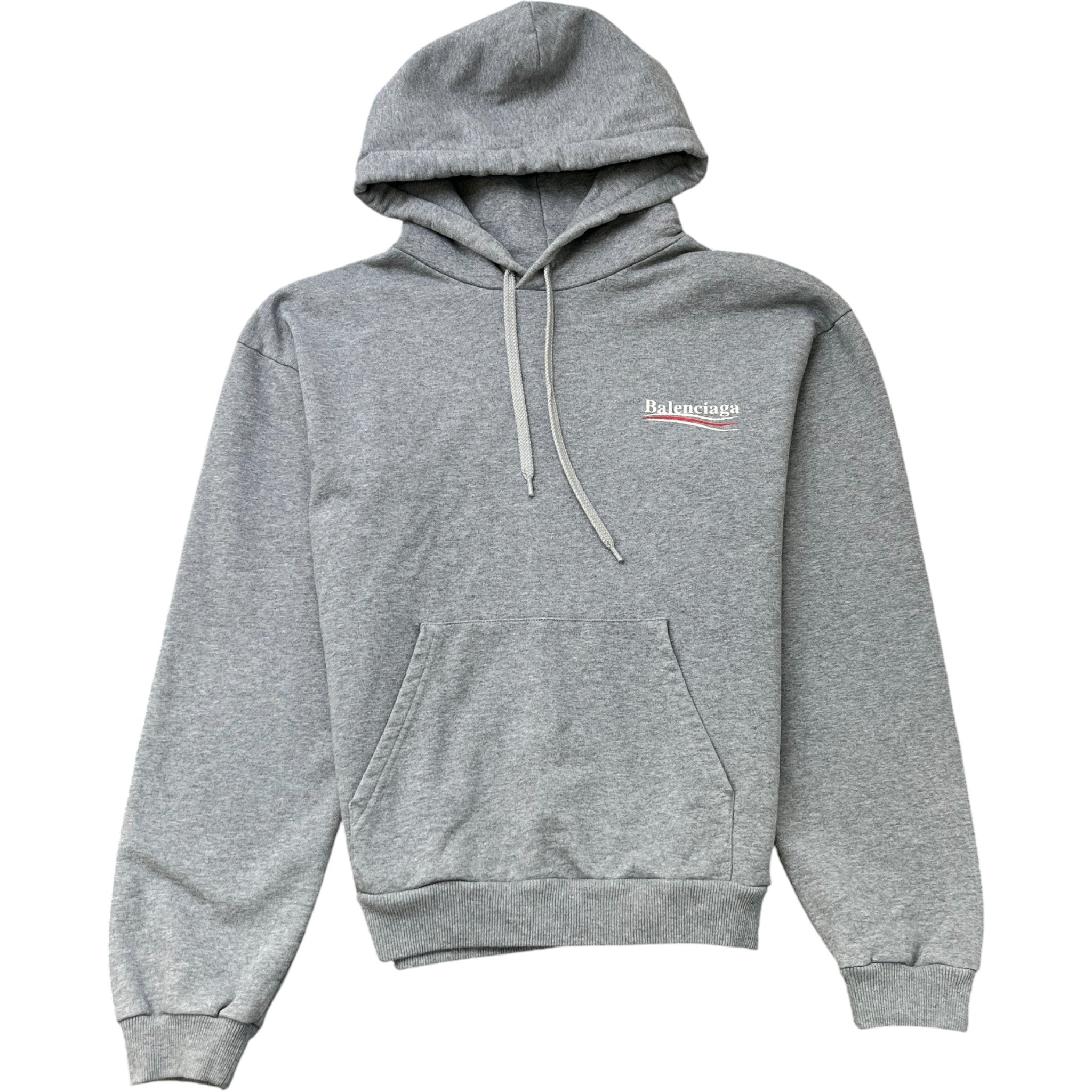 Men's Political Campaign Hoodie Grey Size M