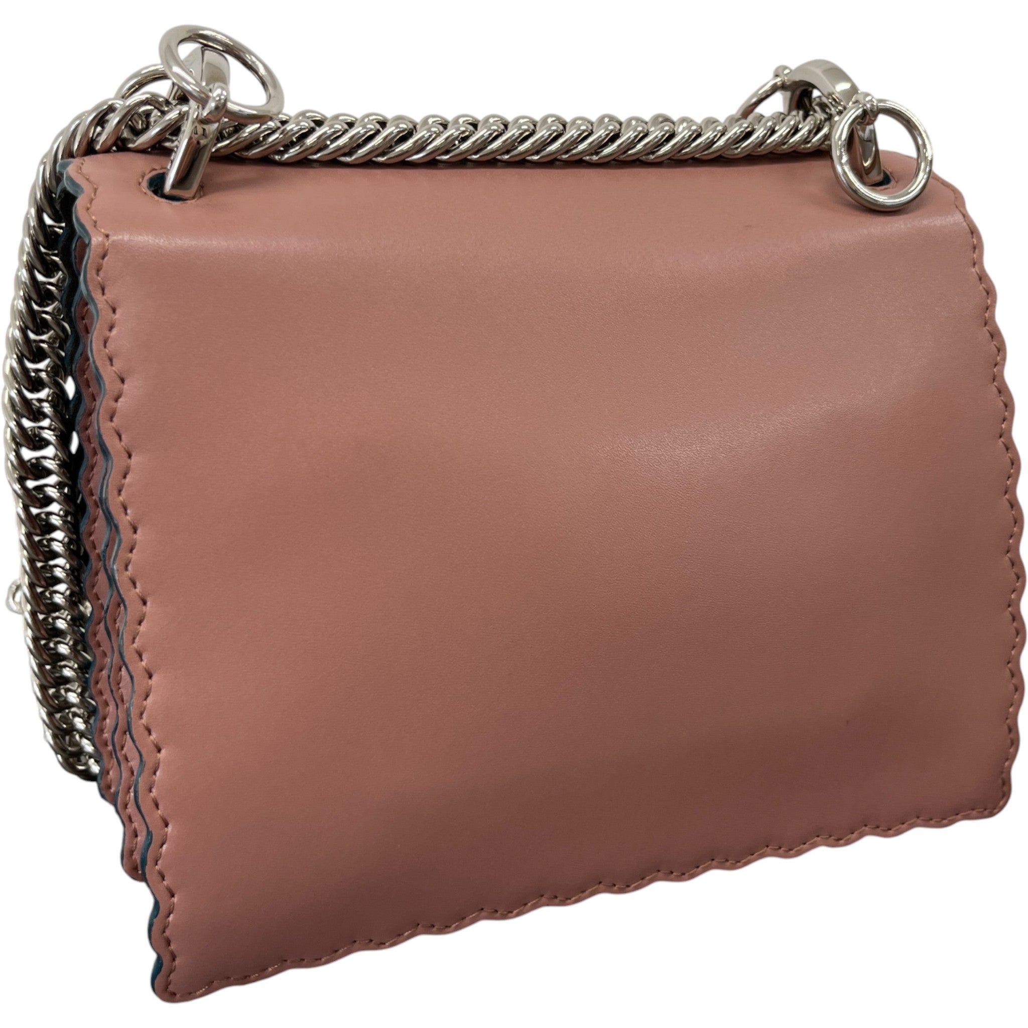 Women's Scalloped Studded Small Kan-I Bag Nude