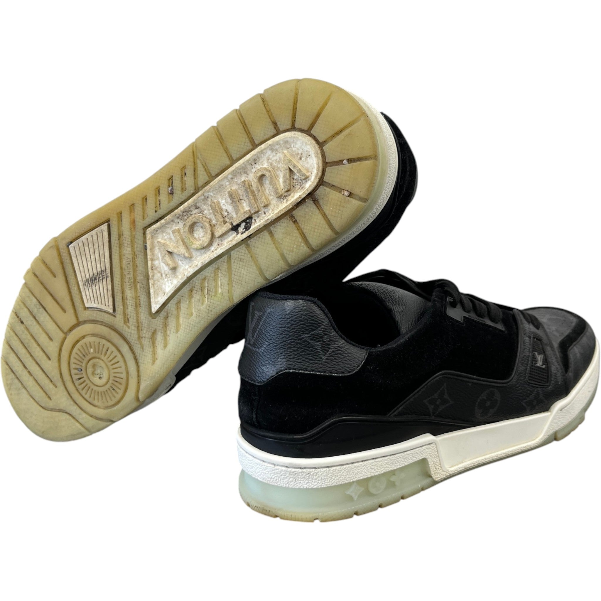 Men's Monogram Eclipse Lv Low Trainers Charcoal Size EU 43 / UK 9