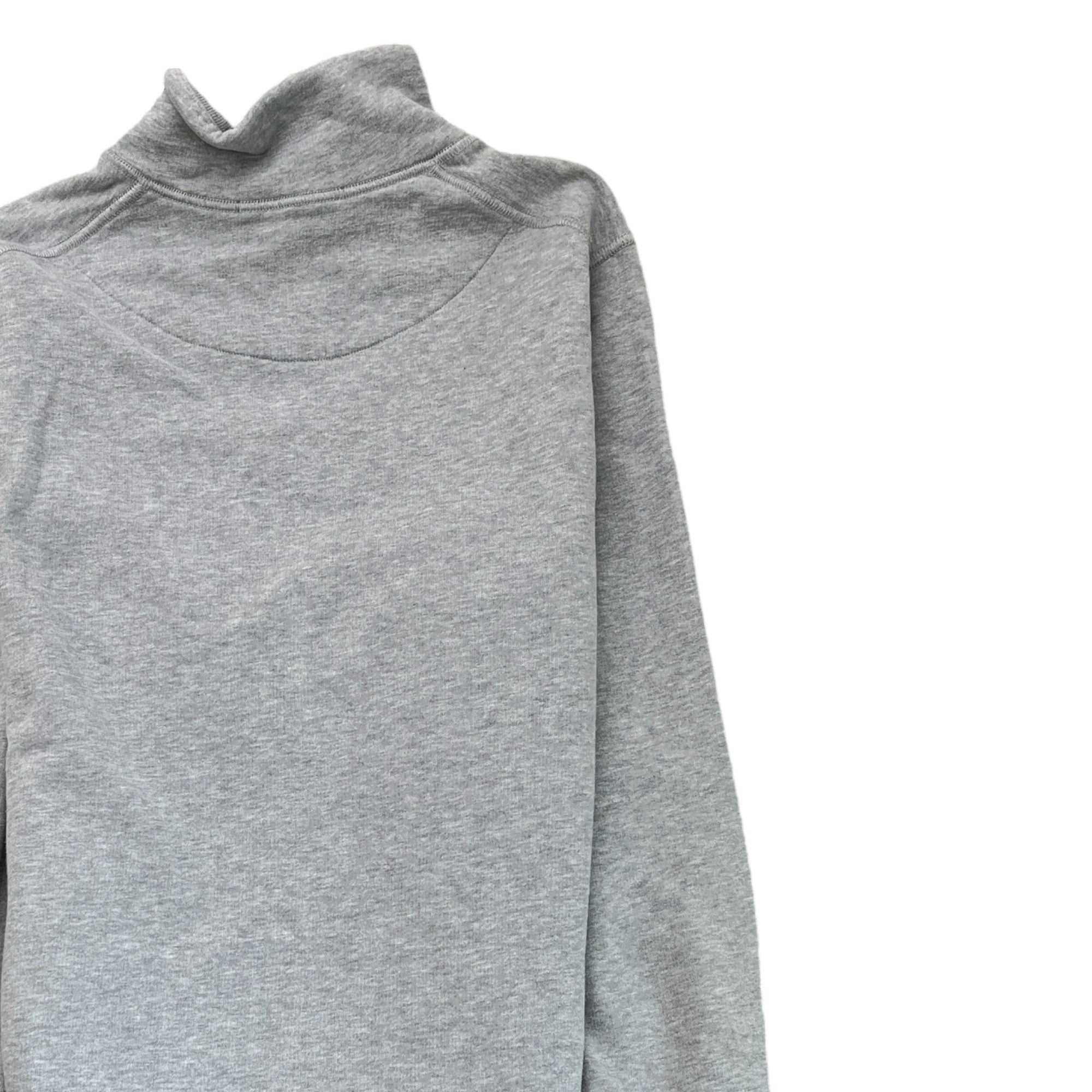 Men's Applique Logo Quarter Zip Sweatshirt Grey Size S