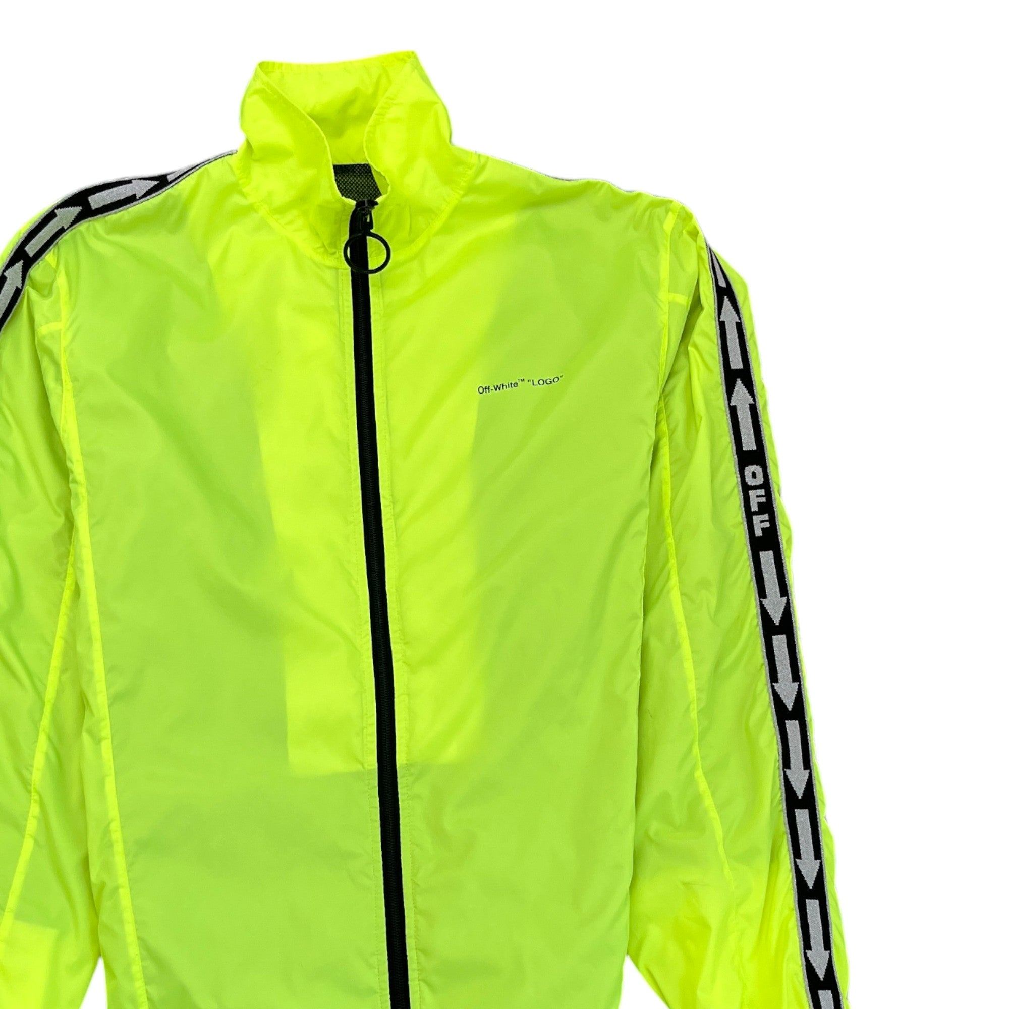 Men's Taped Logo Windbreaker Yellow Size S