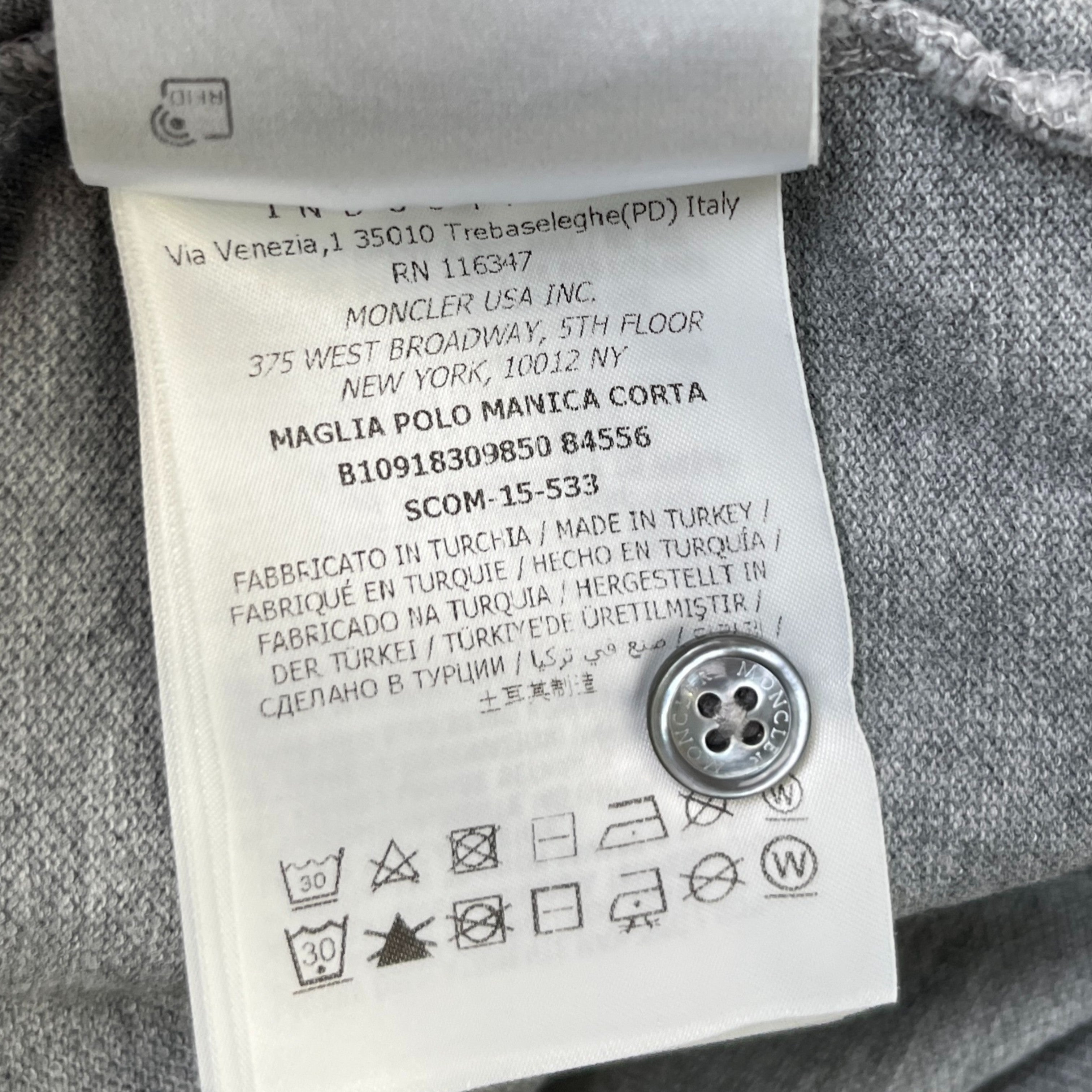 Men's Maglia Polo Shirt Grey Size S