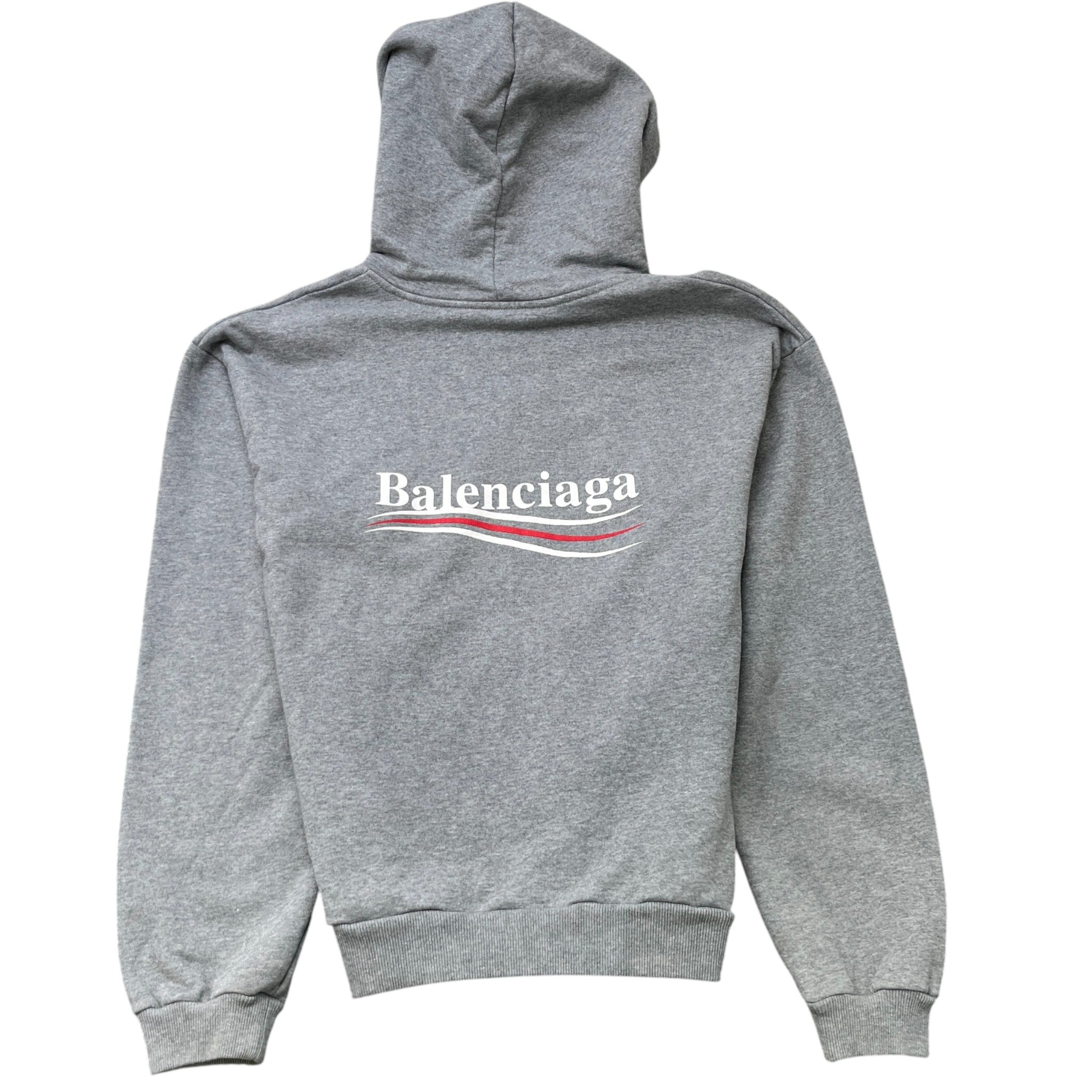 Men's Political Campaign Hoodie Grey Size M