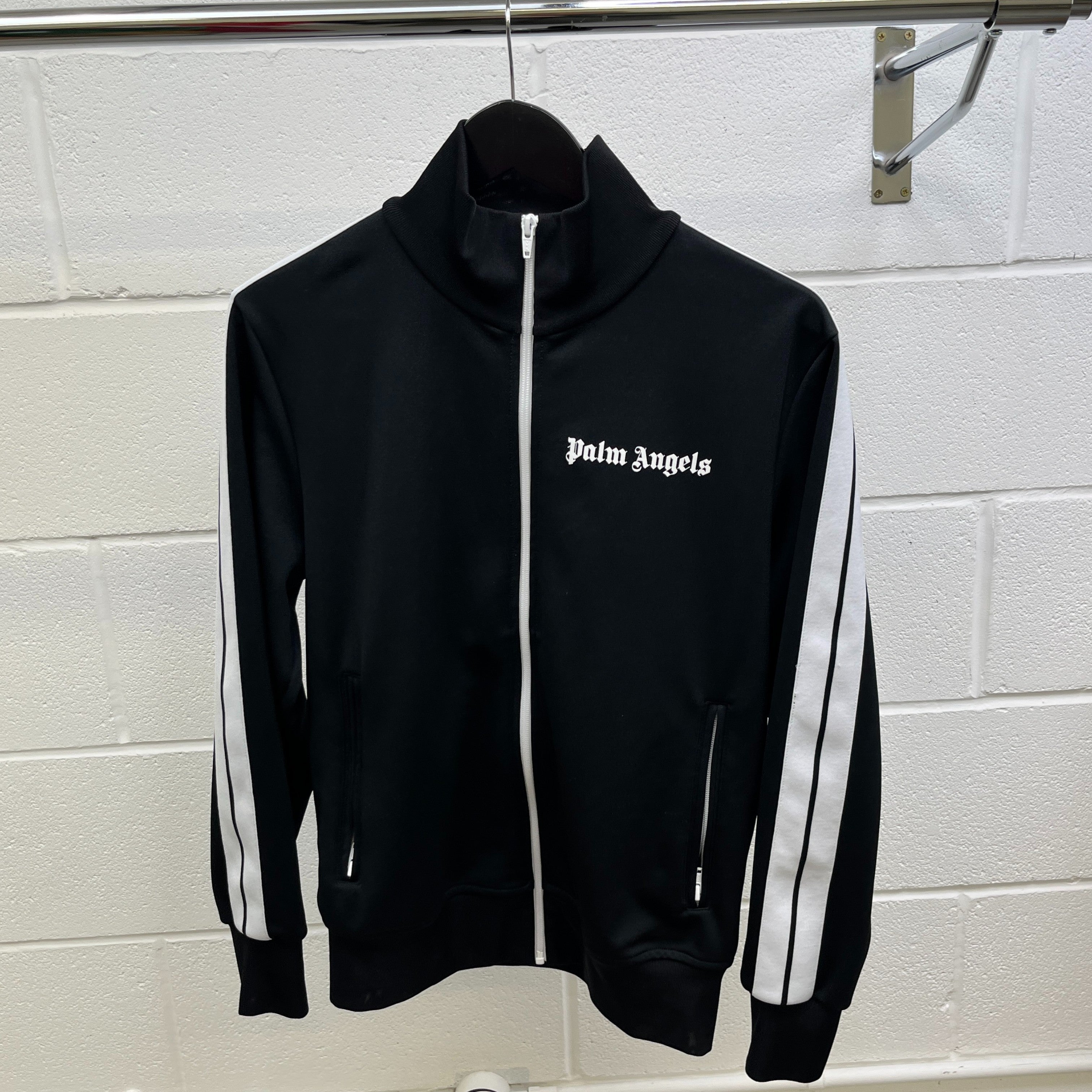 Men's Logo Print Track Jacket Black Size M