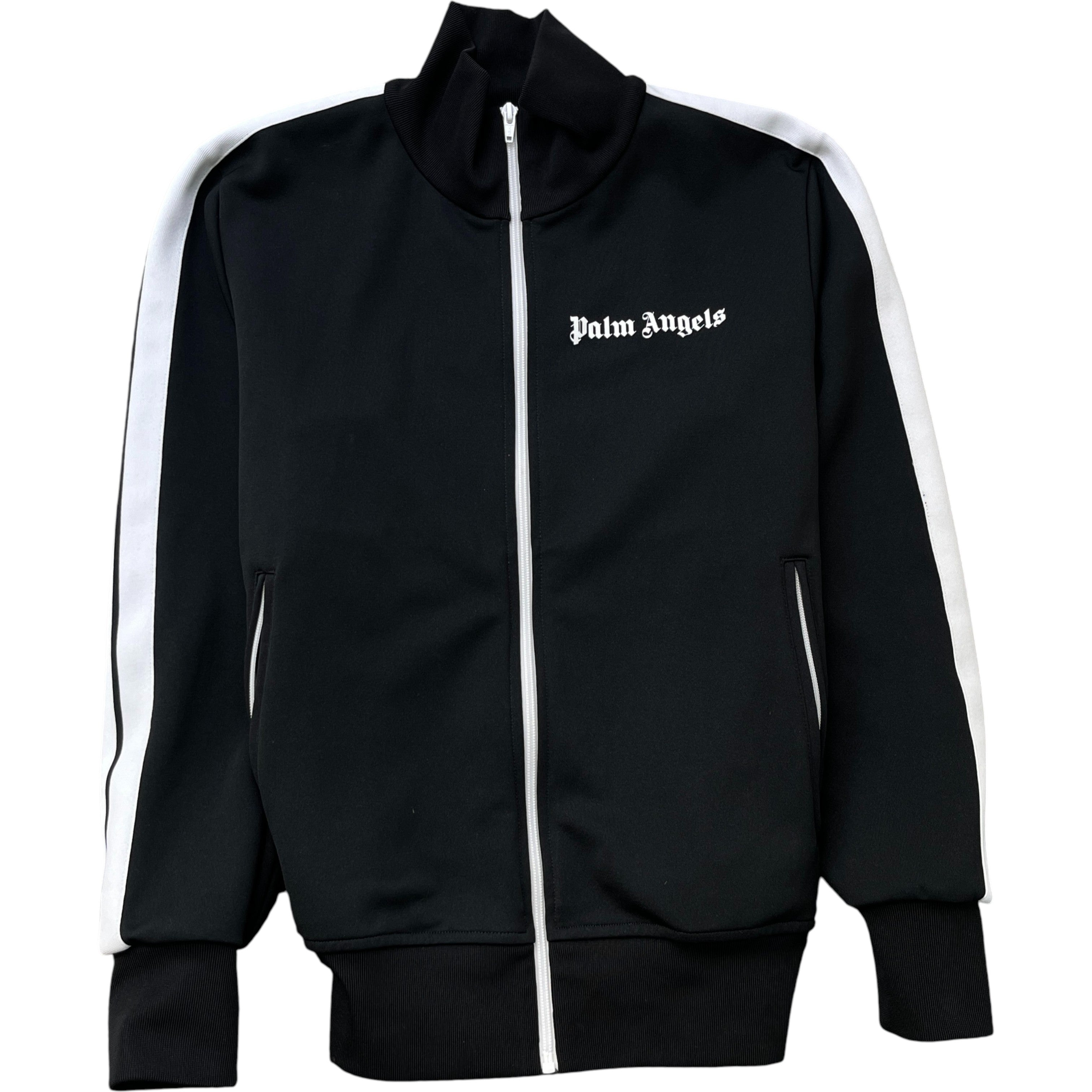 Men's Logo Print Track Jacket Black Size M