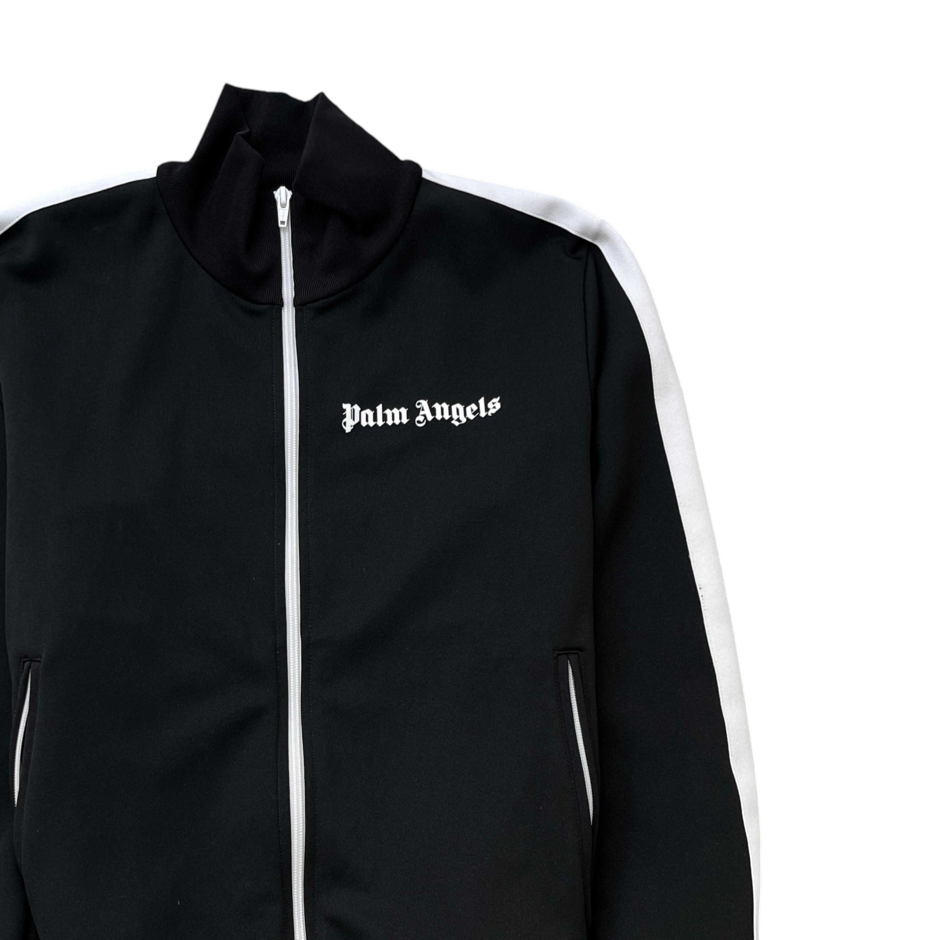 Men's Logo Print Track Jacket Black Size M