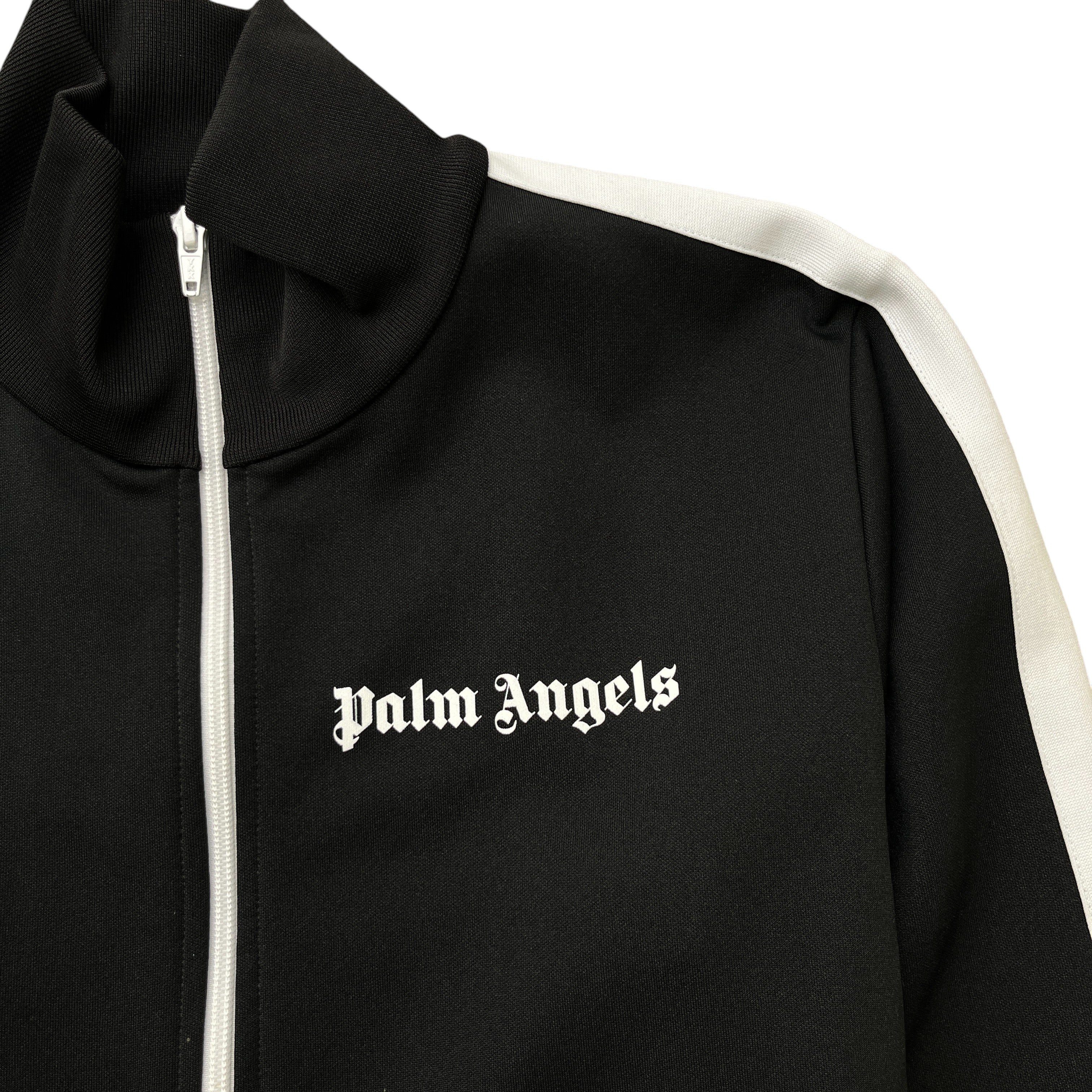 Men's Logo Print Track Jacket Black Size M