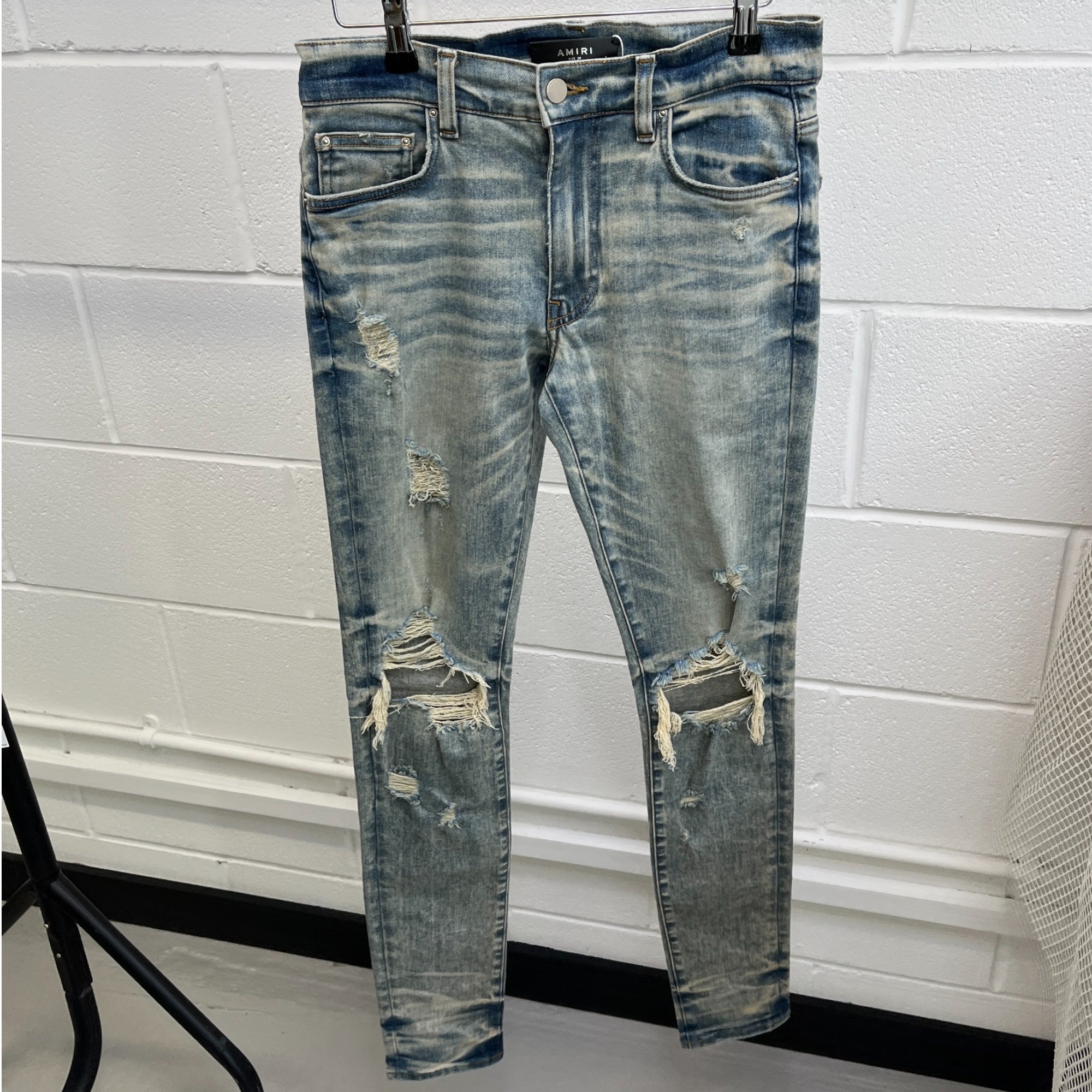 Men's Mx1 Distressed Jeans Blue Size Waist 29"