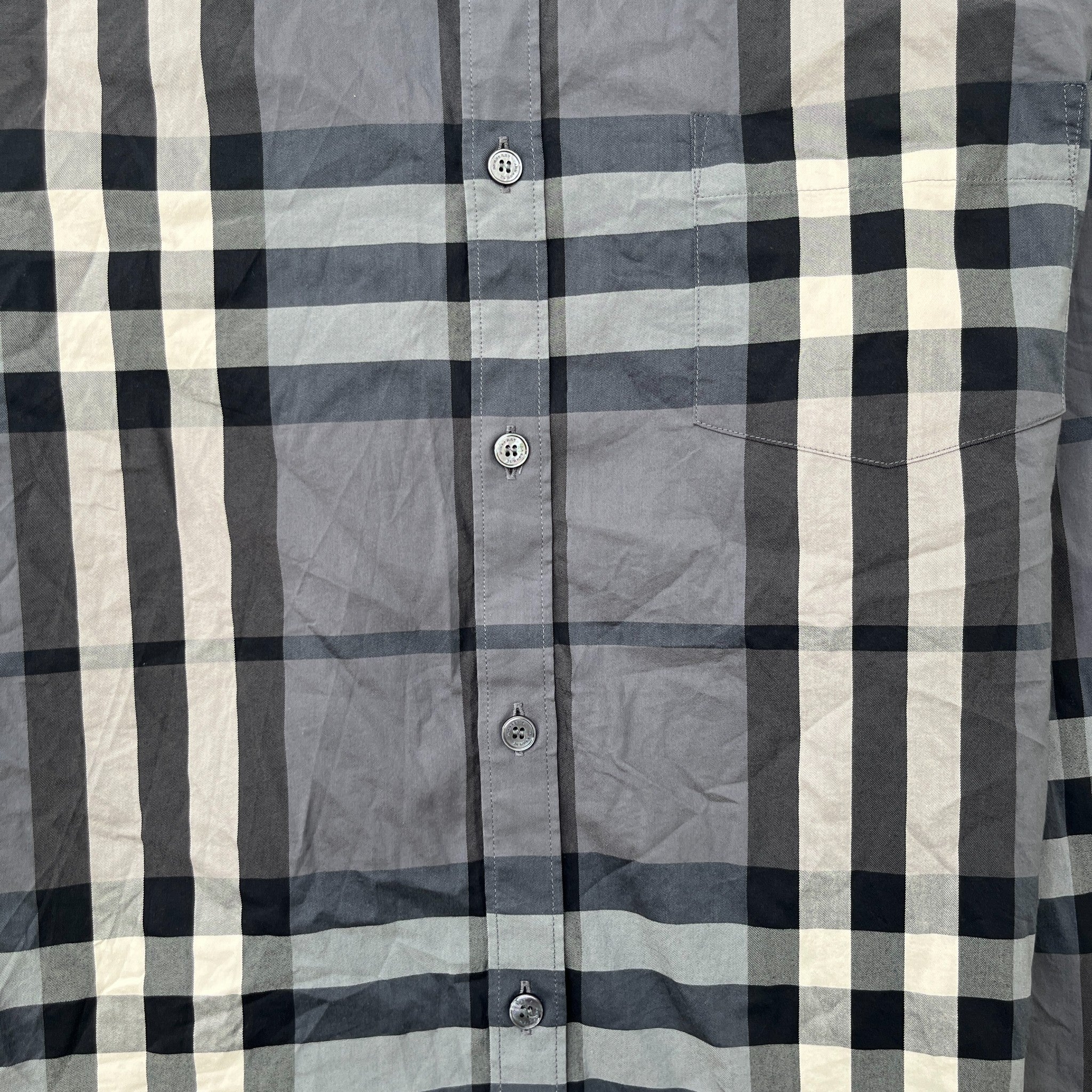 Men's Checkered Shirt Grey Size L