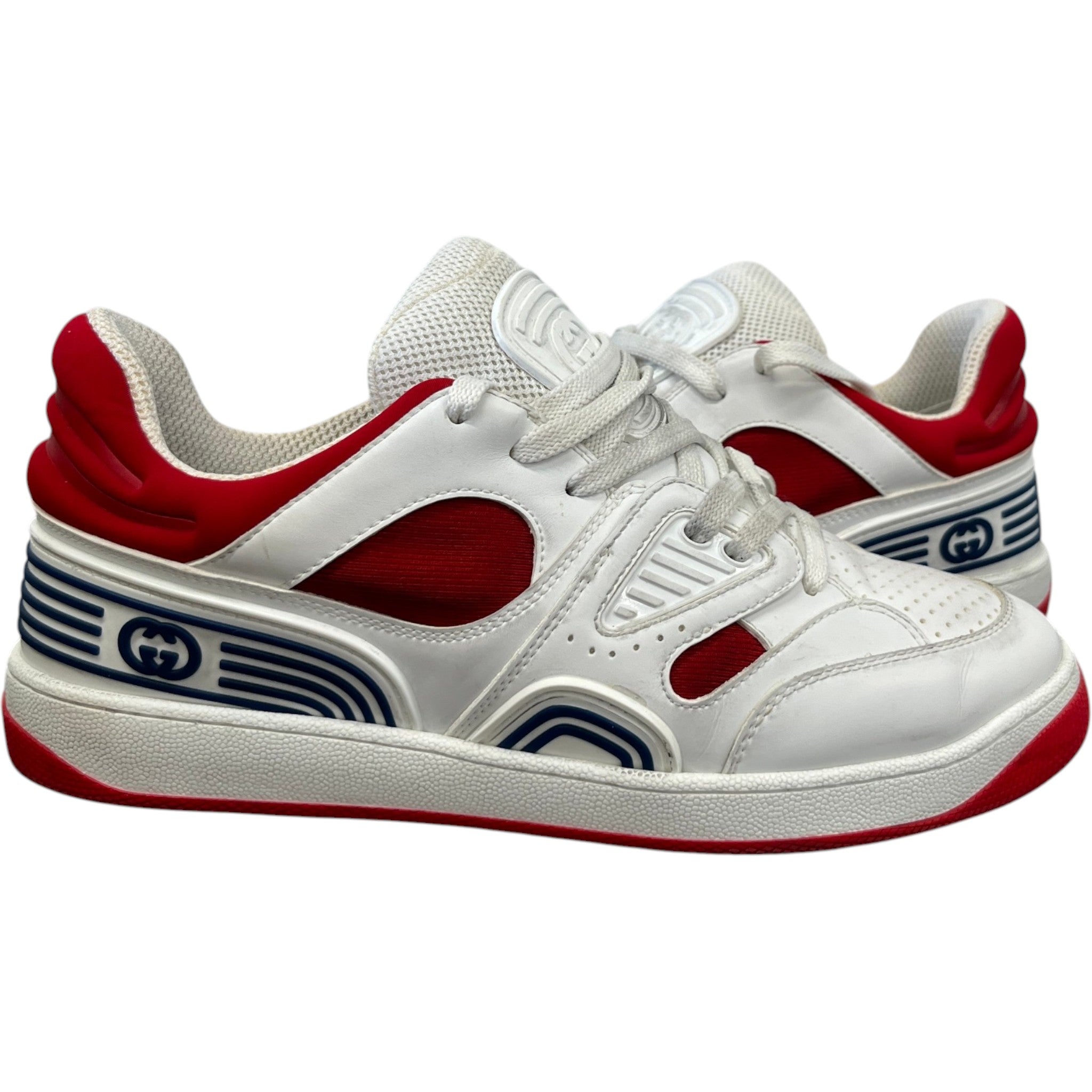 Men's Basket Distressed Low Trainers White Size EU 41 / UK 7