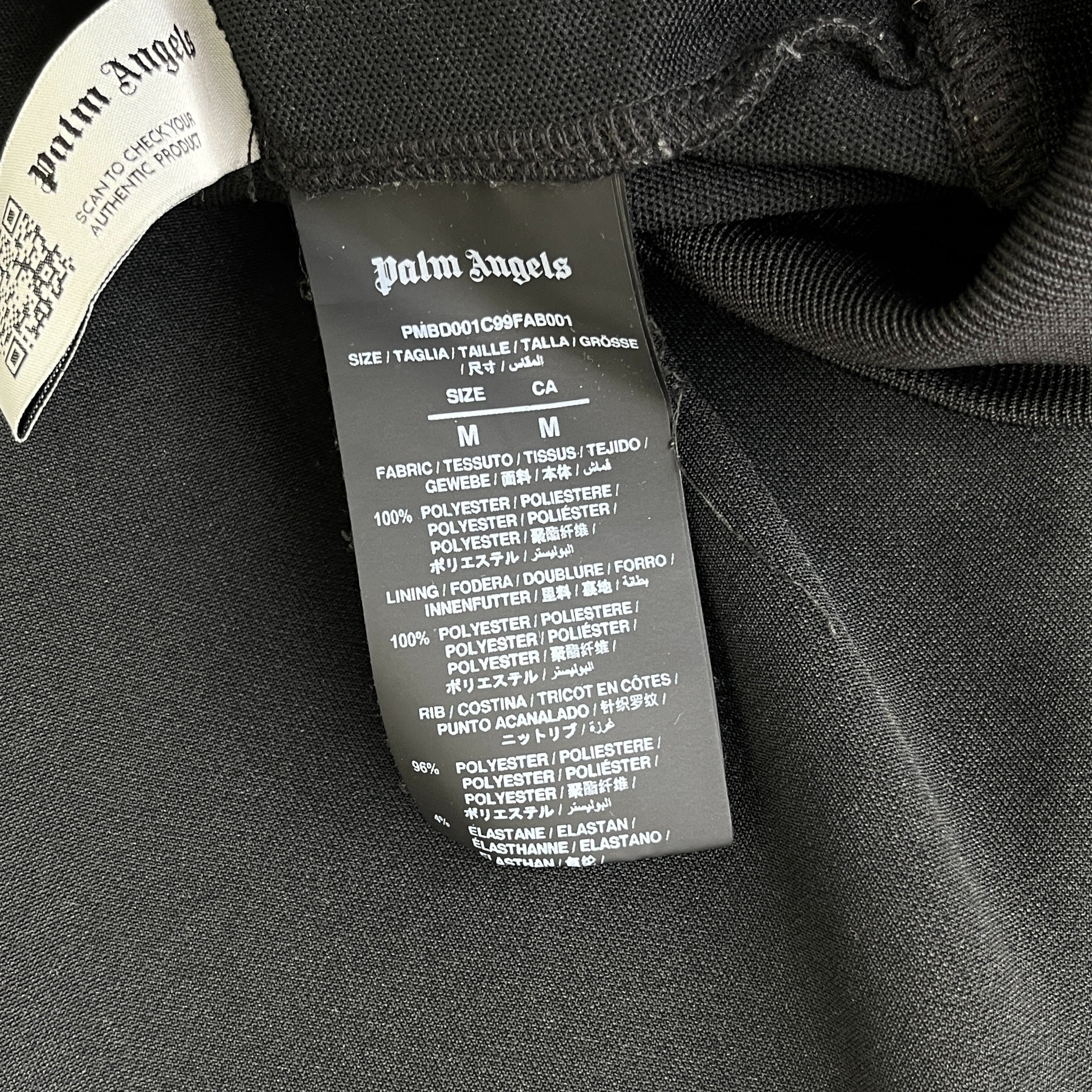 Men's Logo Print Track Jacket Black Size M