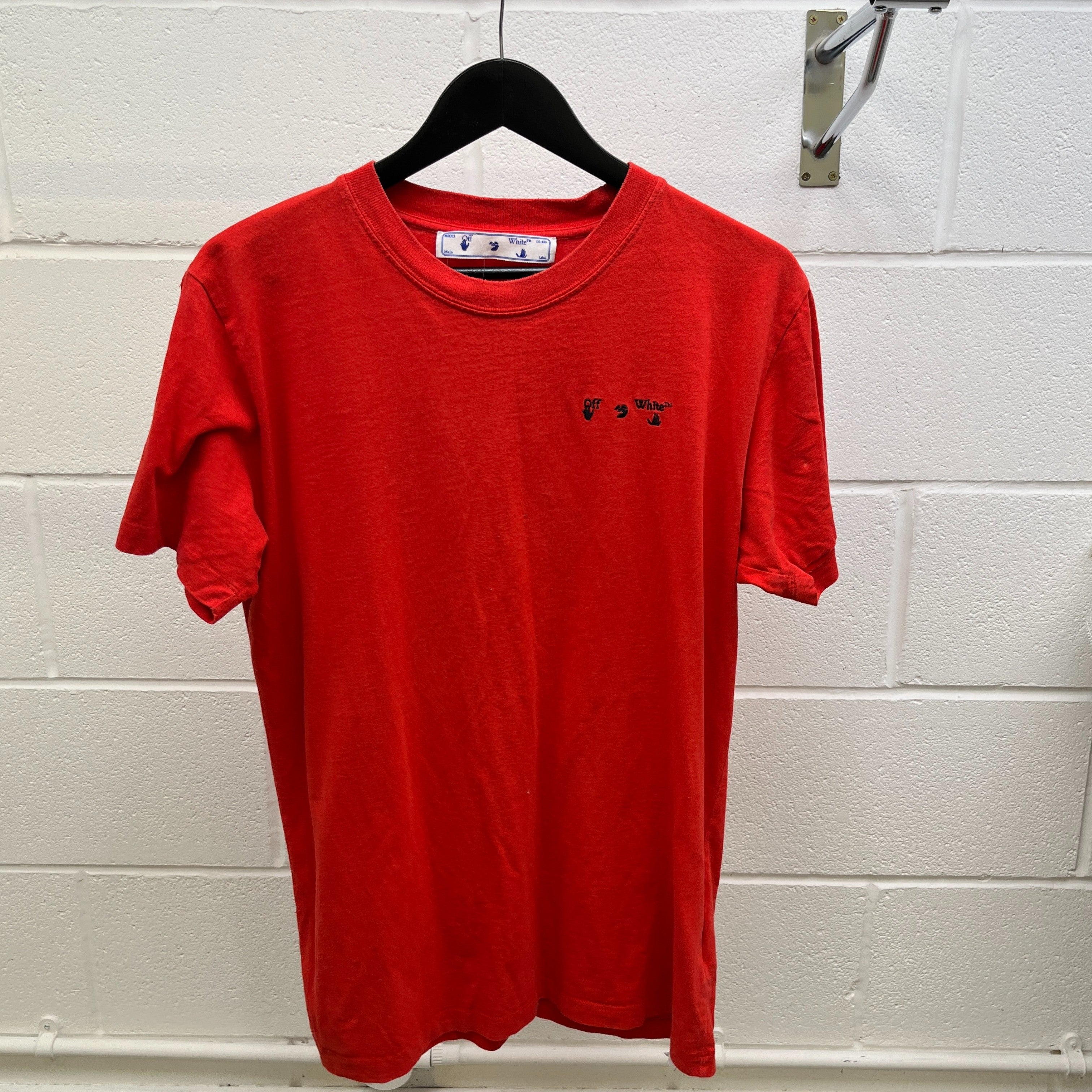 Men's Embroidered Logo T-Shirt Red Size M