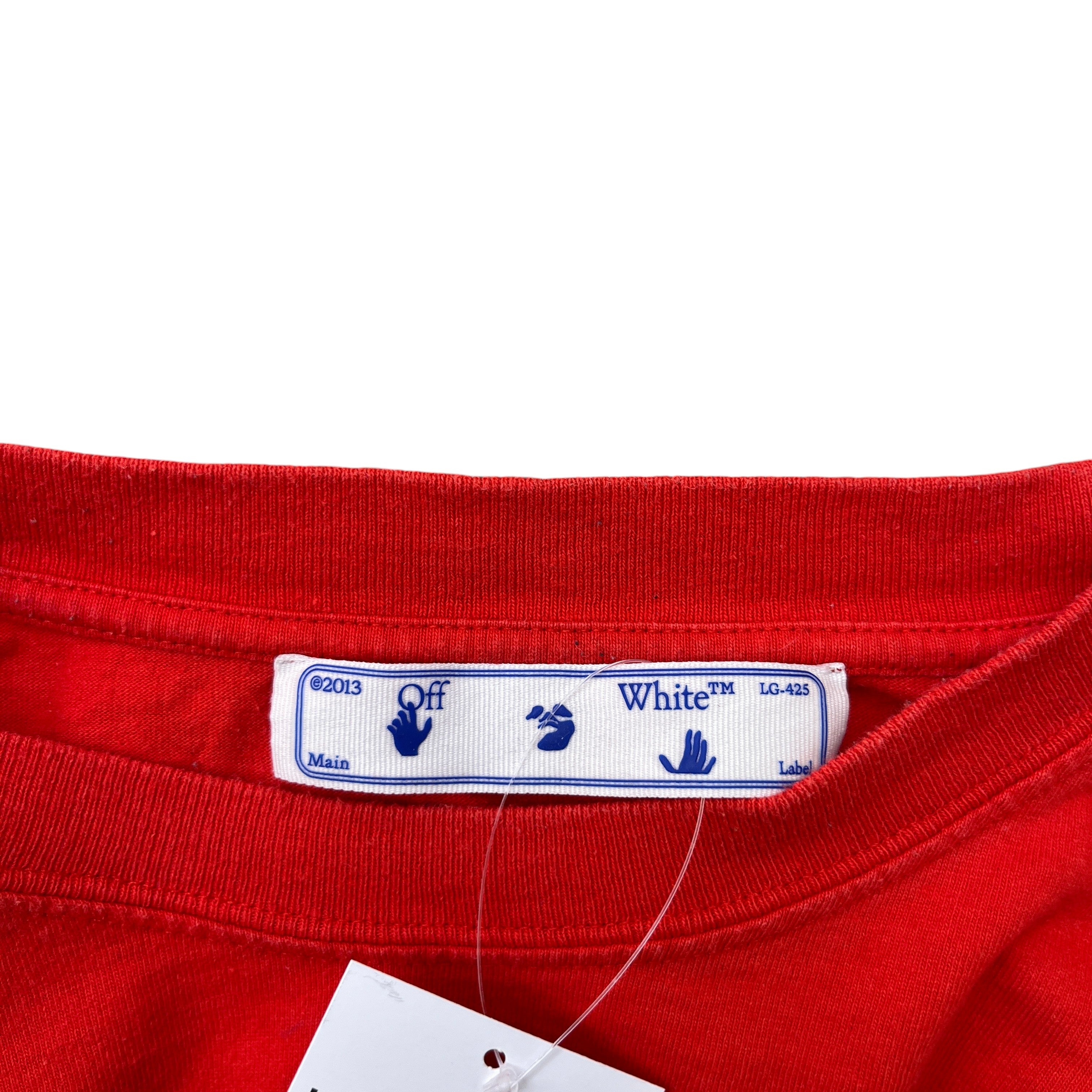 Men's Embroidered Logo T-Shirt Red Size M