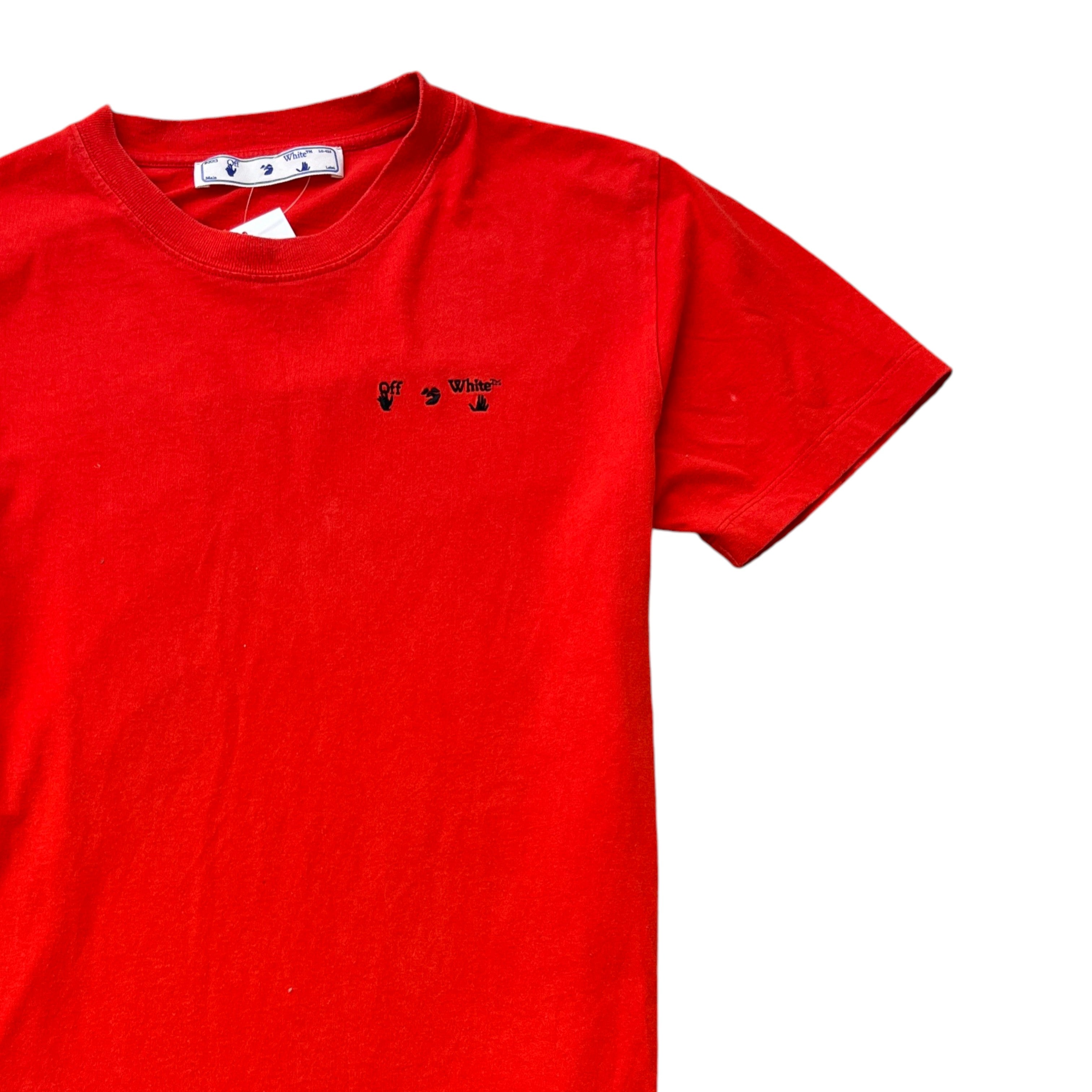 Men's Embroidered Logo T-Shirt Red Size M