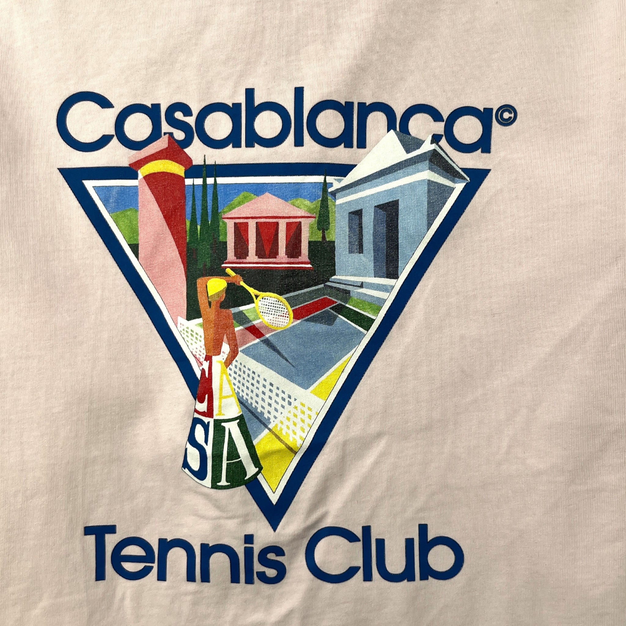 Men's Tennis Club Logo T-Shirt Pink Size L