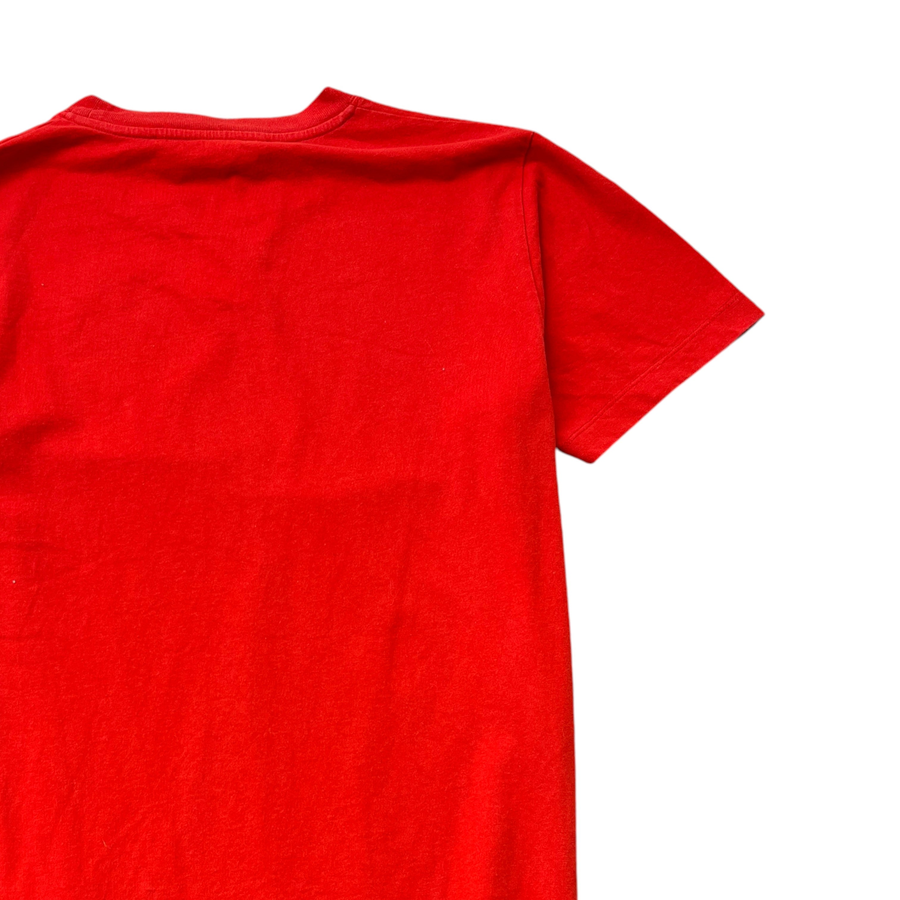 Men's Embroidered Logo T-Shirt Red Size M