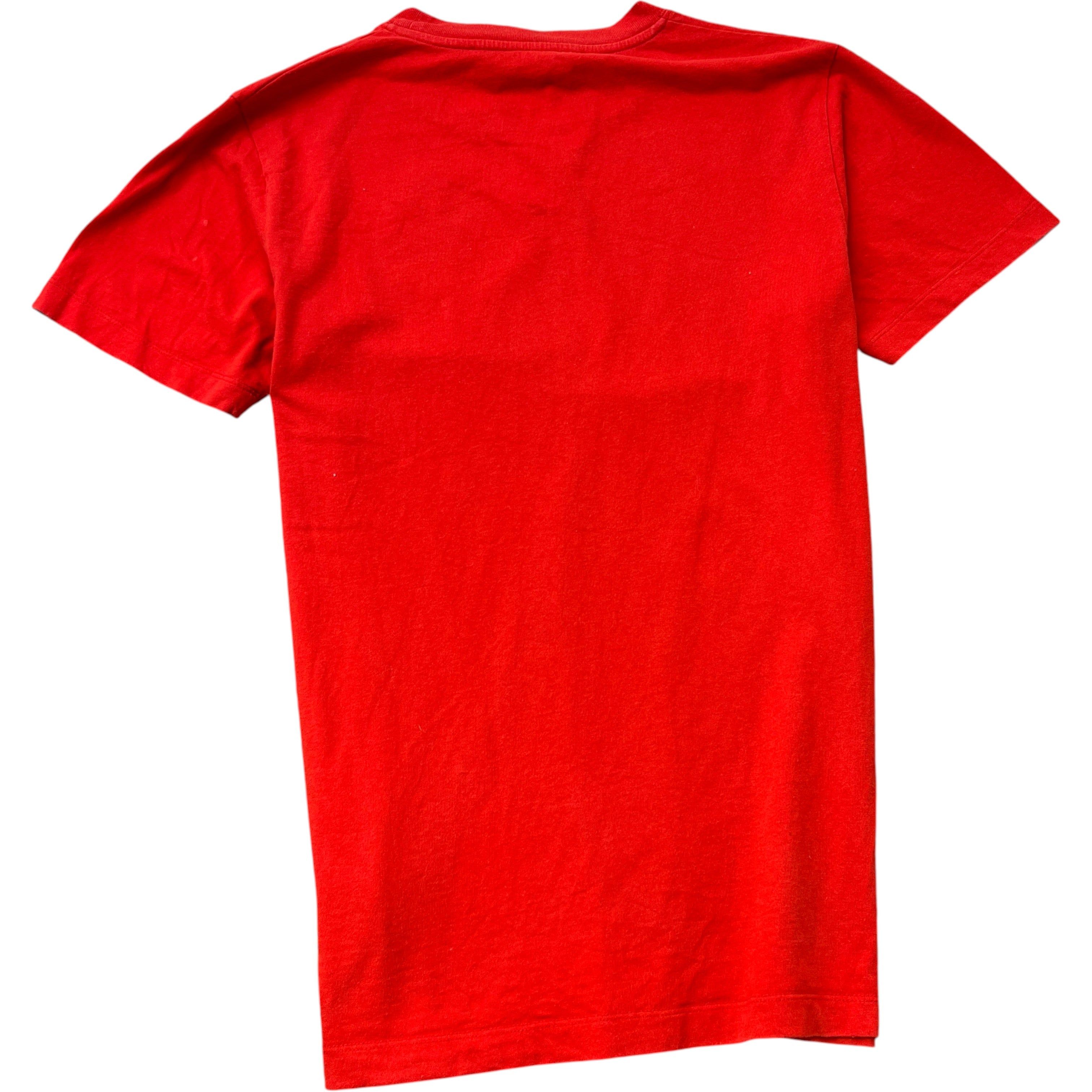 Men's Embroidered Logo T-Shirt Red Size M