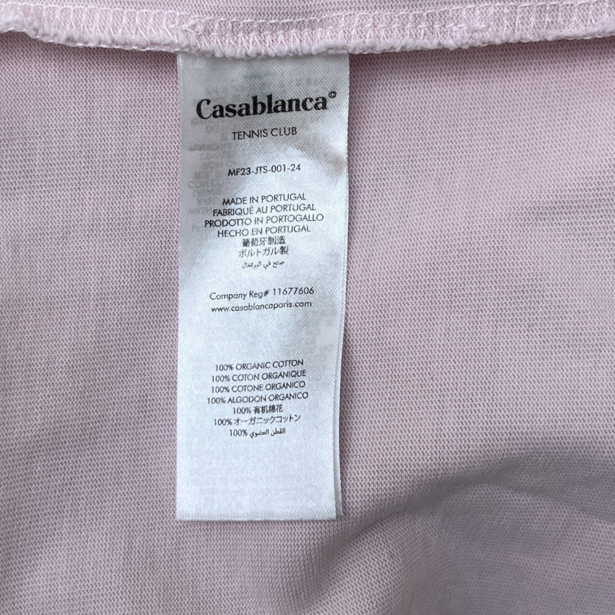 Men's Tennis Club Logo T-Shirt Pink Size L