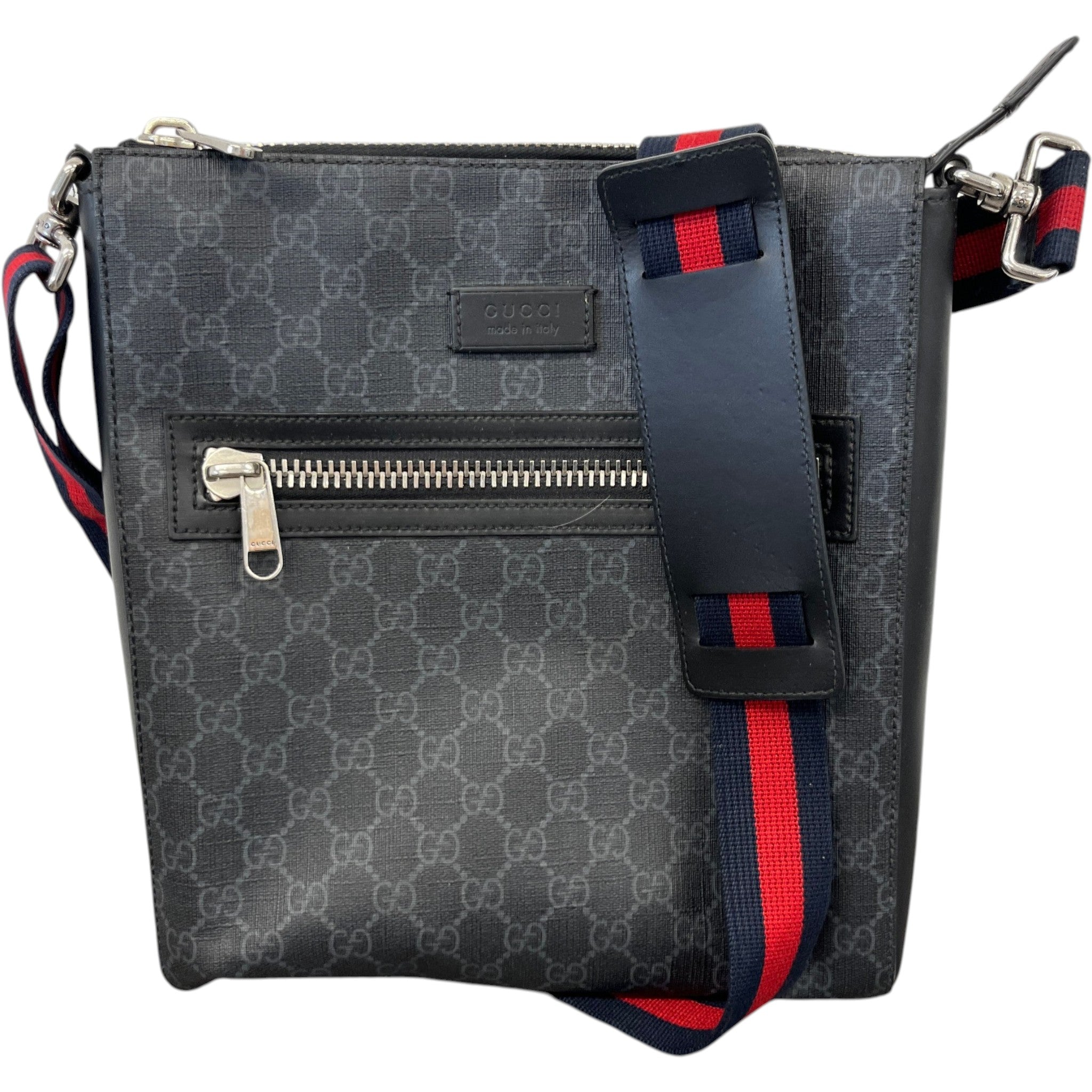 Men's Gg Supreme Messenger Bag Black
