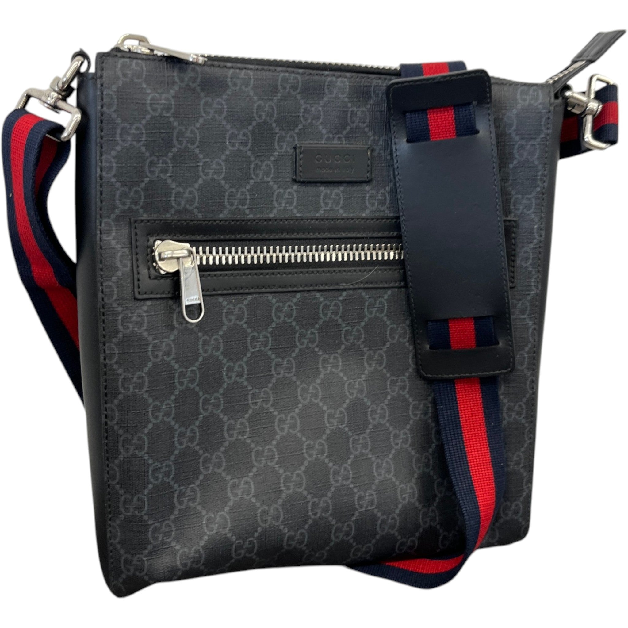 Men's Gg Supreme Messenger Bag Black