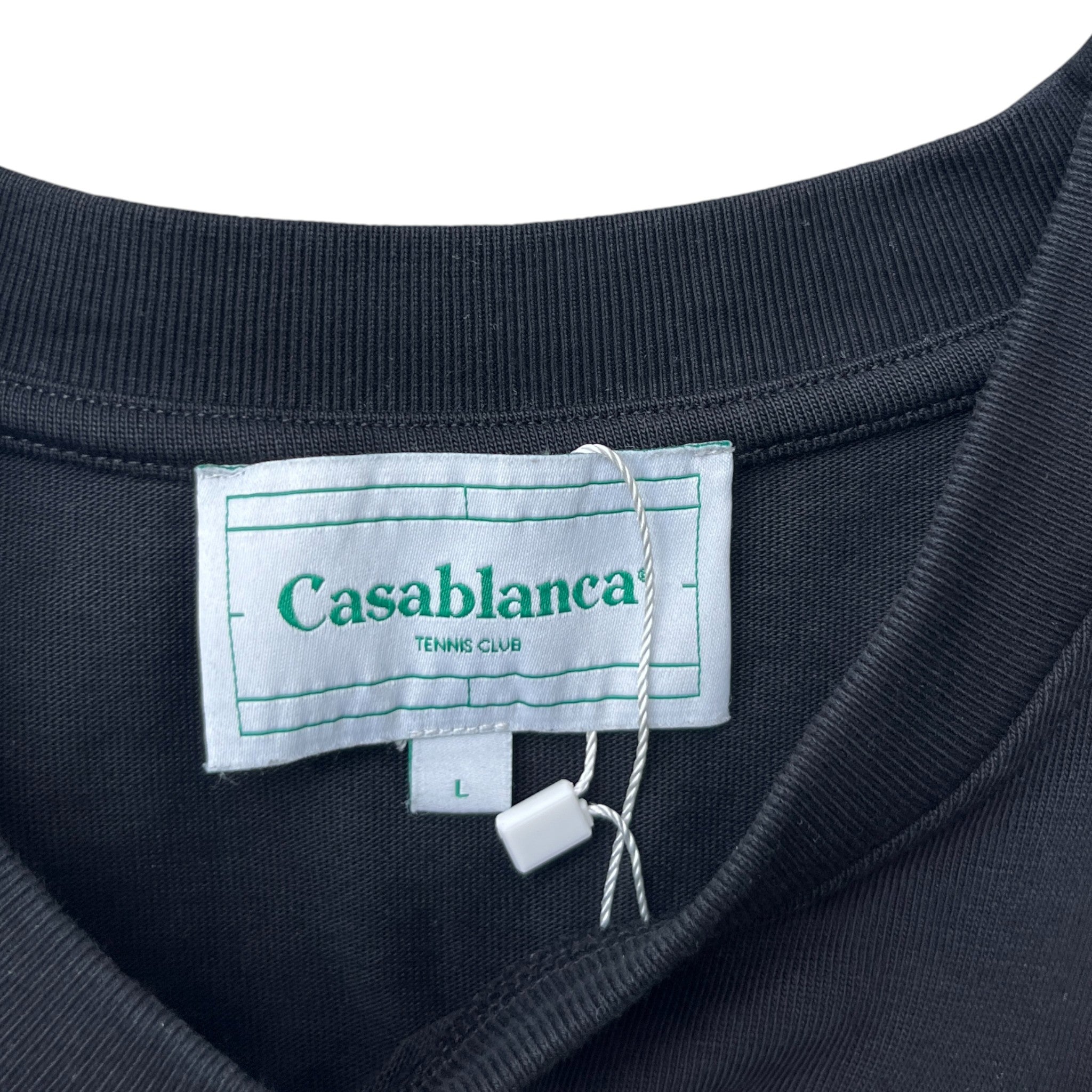 Men's Tennis Club Logo T-Shirt Black Size L