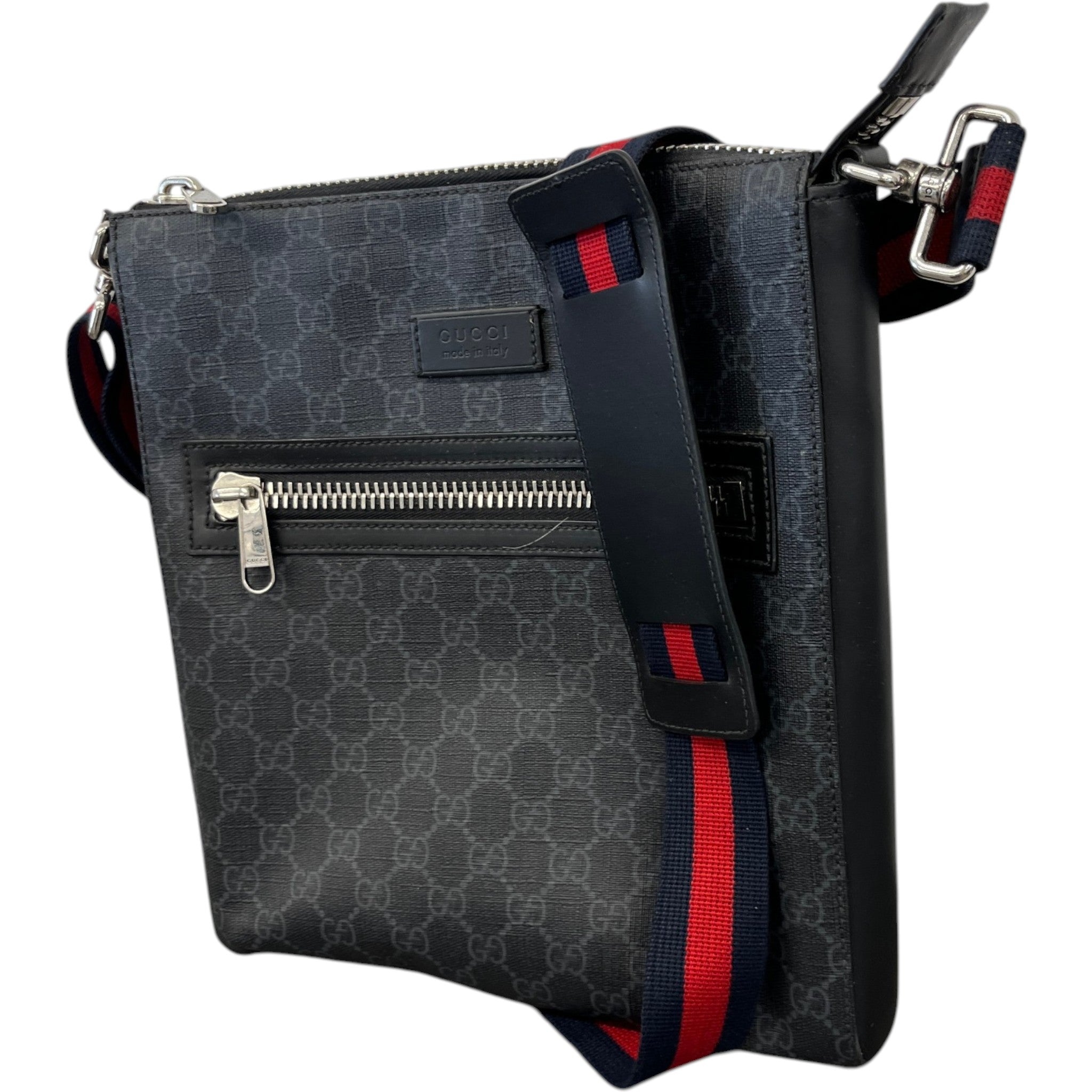 Men's Gg Supreme Messenger Bag Black