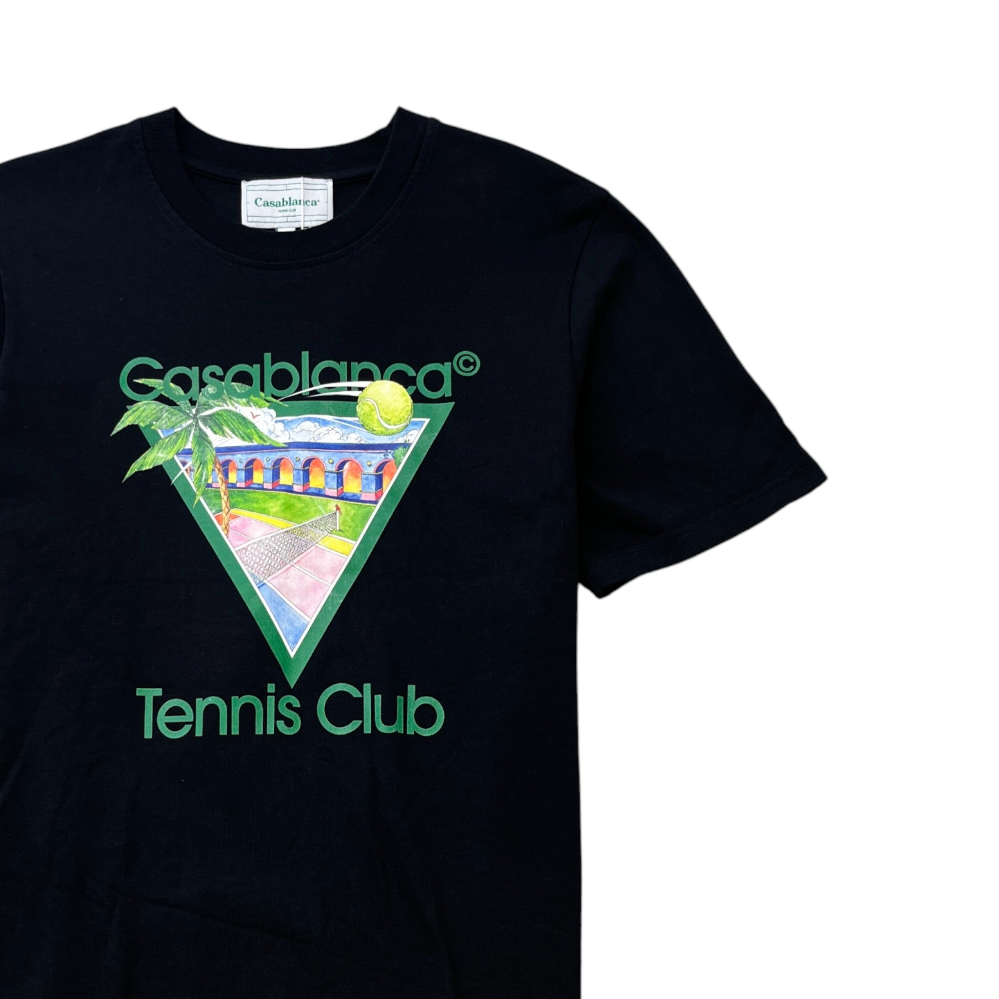 Men's Tennis Club Logo T-Shirt Black Size L